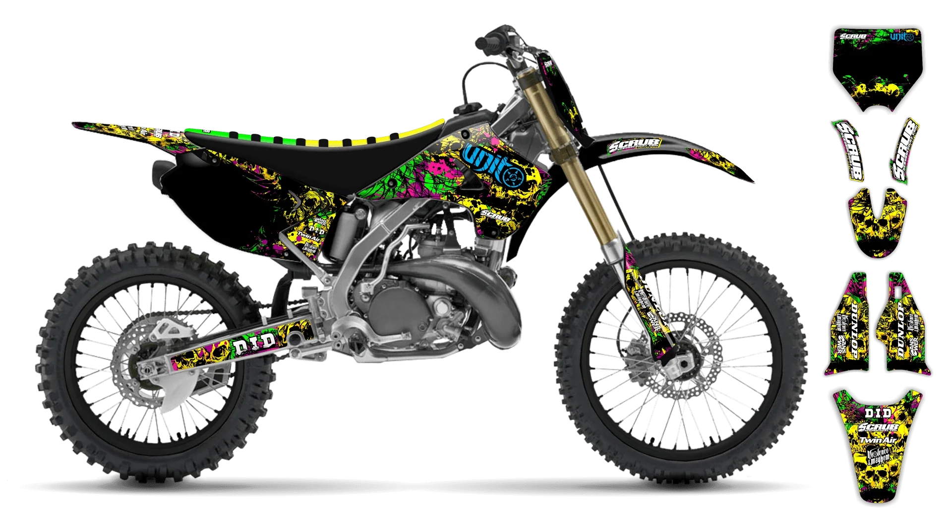 Graphics Kit - Kawasaki - KX 125 - 1994-1995 - Wasabi - LE