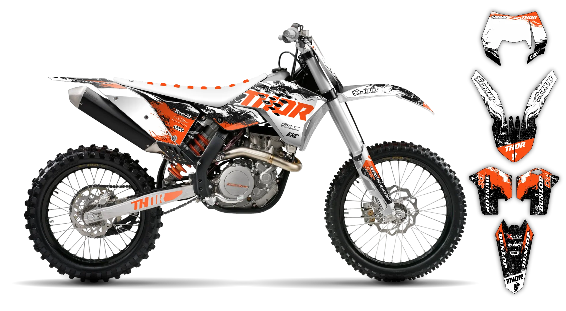 Graphics Kit - KTM - EXC EXC-F / XC-W XCF-W - 2008-2011 - Sledge - LE