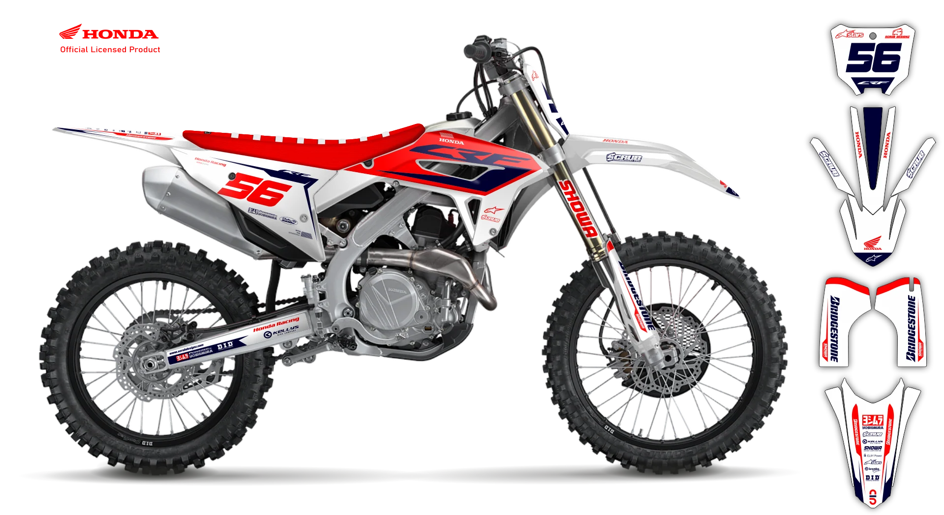 Graphics Kit - Honda - CRF 450R - 2022-2024 Restyle - Neart - R1