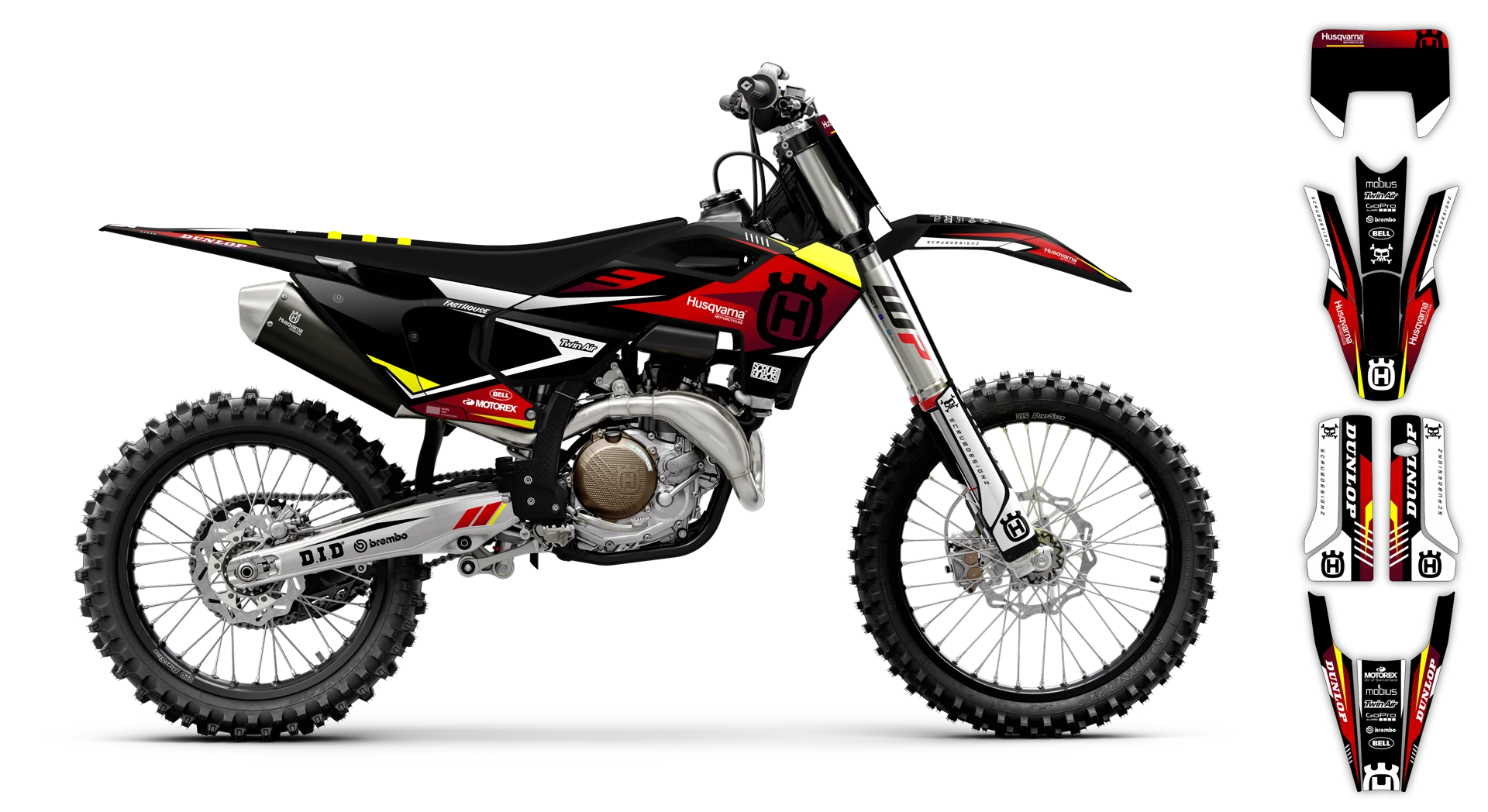 Graphics Kit - Husqvarna 14-> TE-FE Series - 2025 Heritage - Blind - R3
