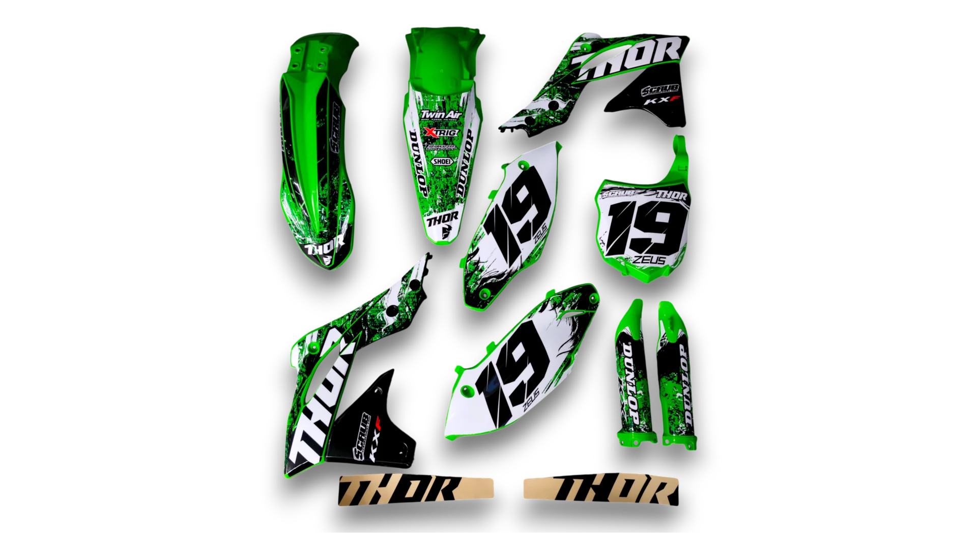 GFP - Kawasaki - KX 250F - 2021-2024 - Green-Sledge-ST