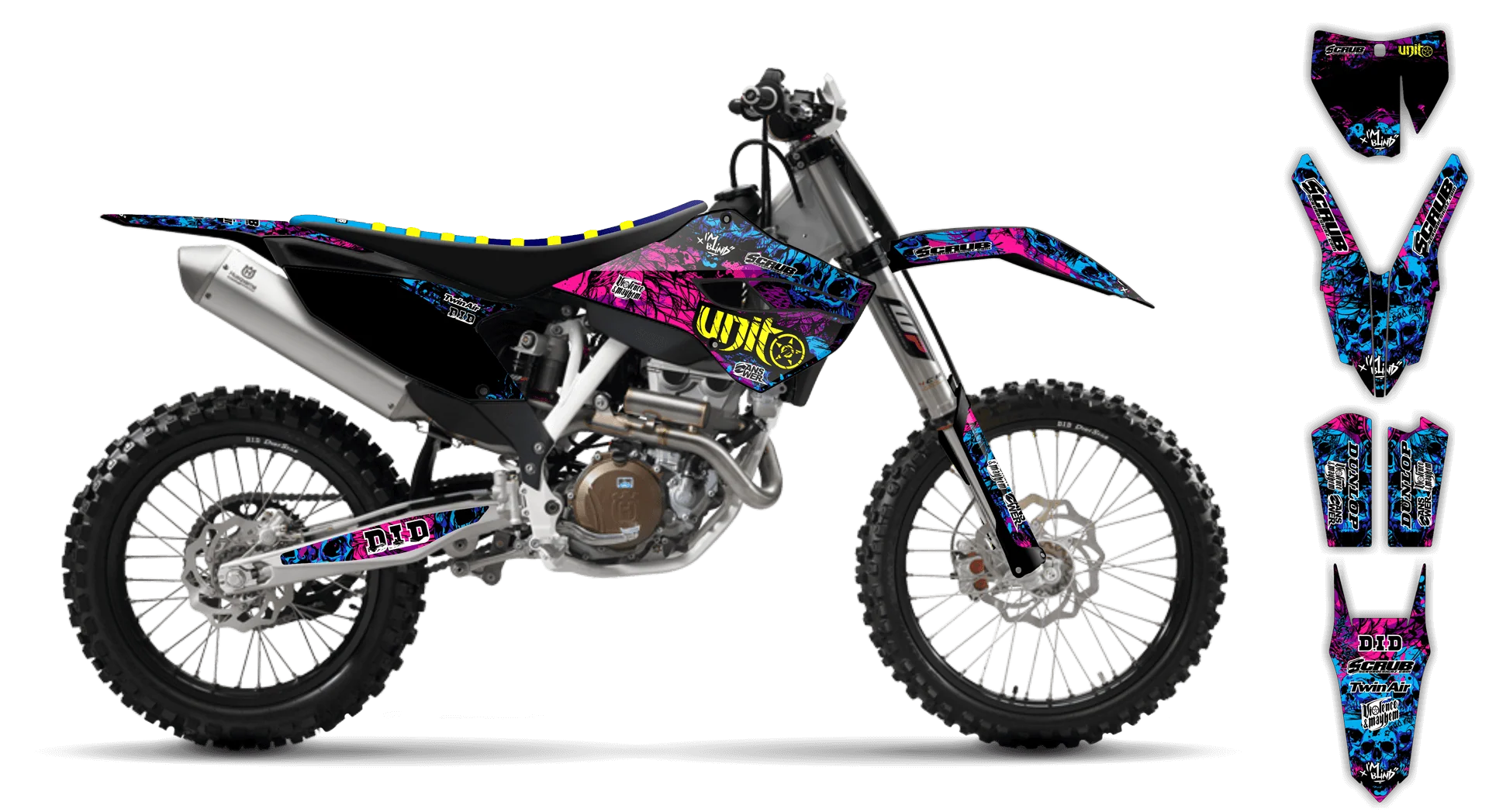 Graphics Kit - Husqvarna 14-> TC-FC-FX Series - 2015 - Wasabi - R1