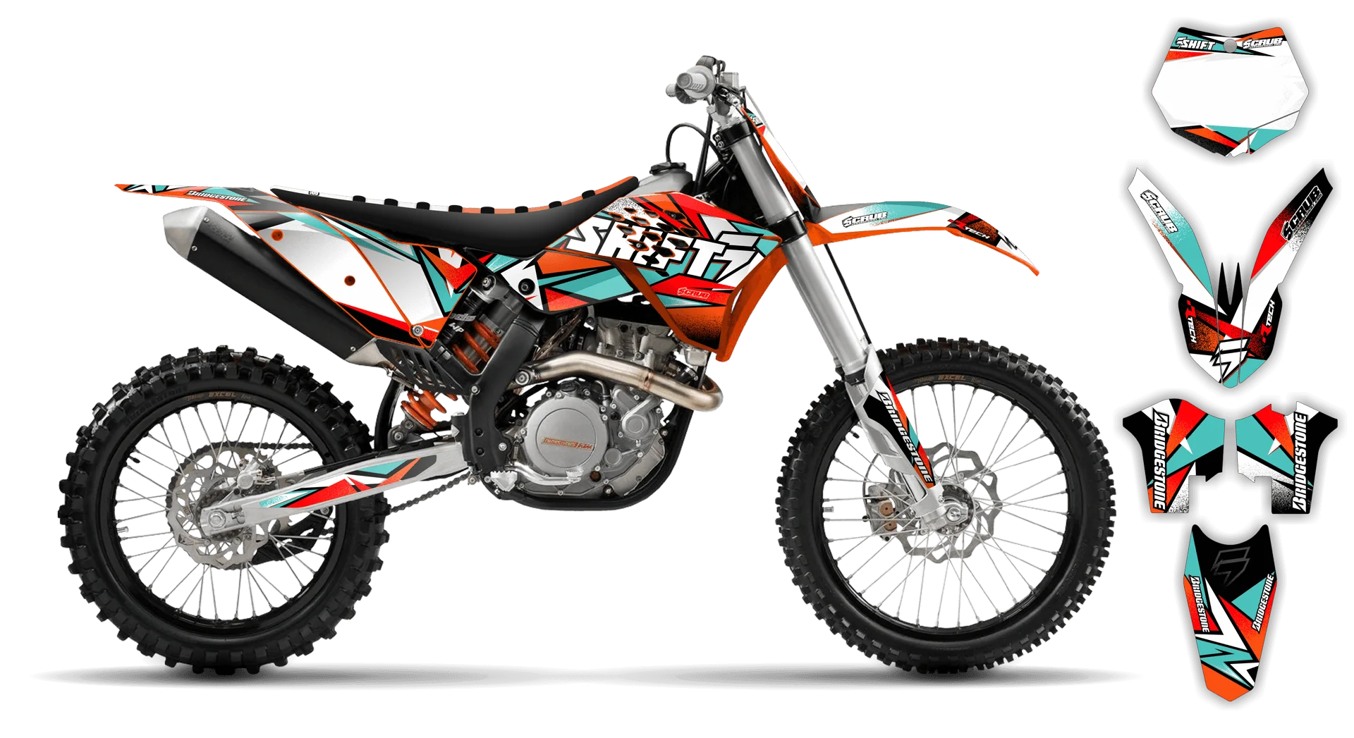 Graphics Kit - KTM - SX SX-F / XC XC-F - 2007-2010 - X-Rut - R1