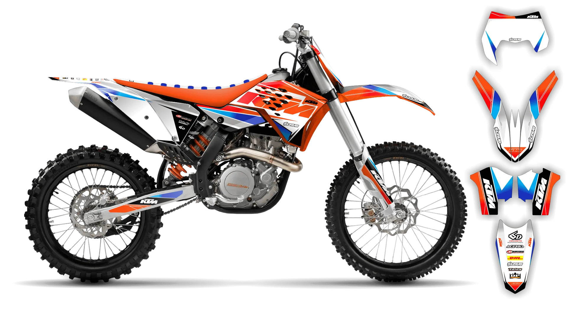 Graphics Kit - KTM - EXC EXC-F / XC-W XCF-W - 2008-2011 - K12 - LE