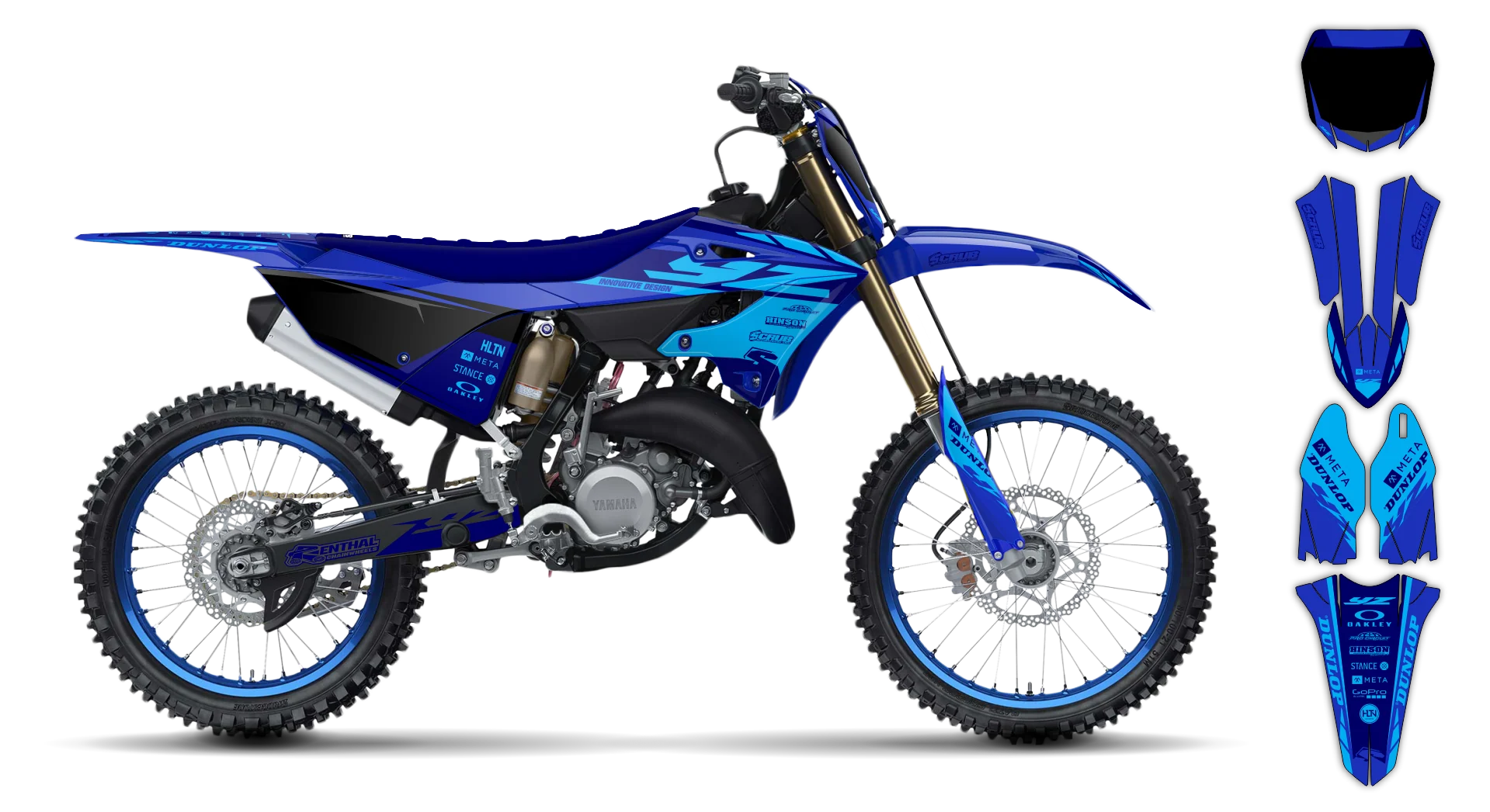 Graphics Kit - Yamaha - YZ 125-250 Restyle 2 - 2015-2020 - SE1002 - R2