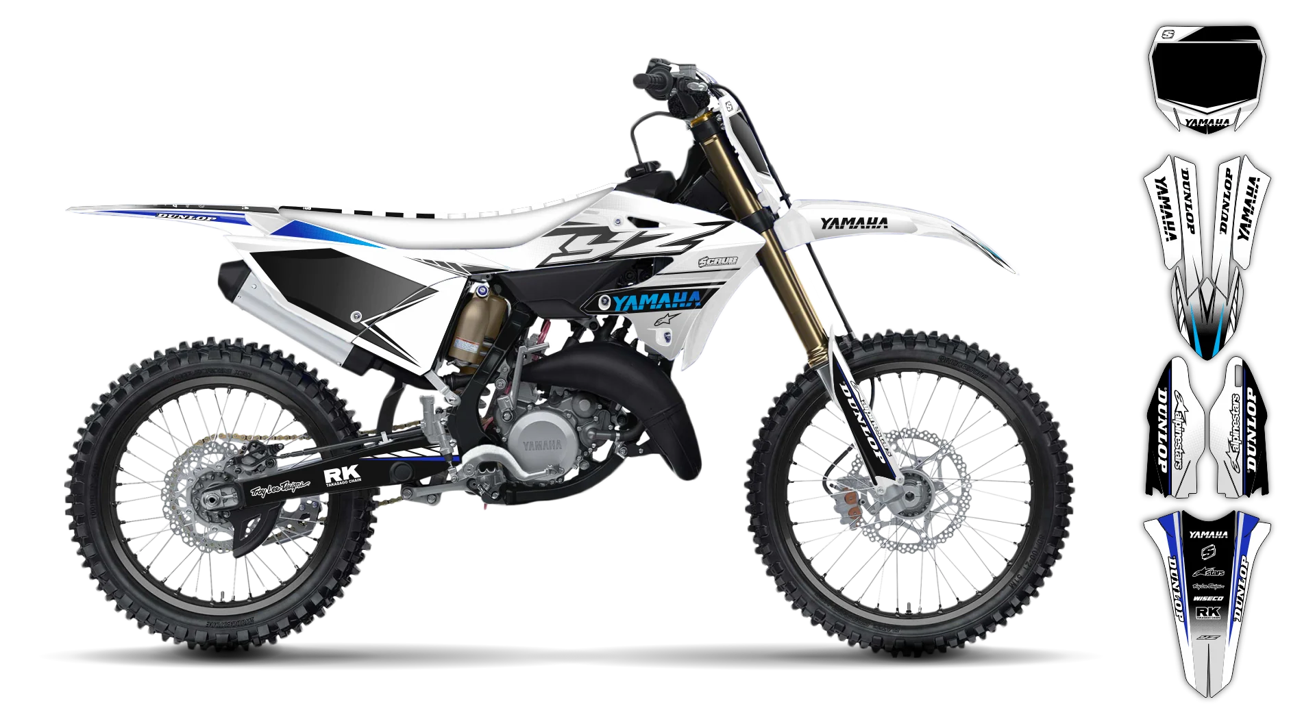 Graphics Kit - Yamaha - YZ 125-250 Restyle 2 - 2008-2014 - Boognish - R1