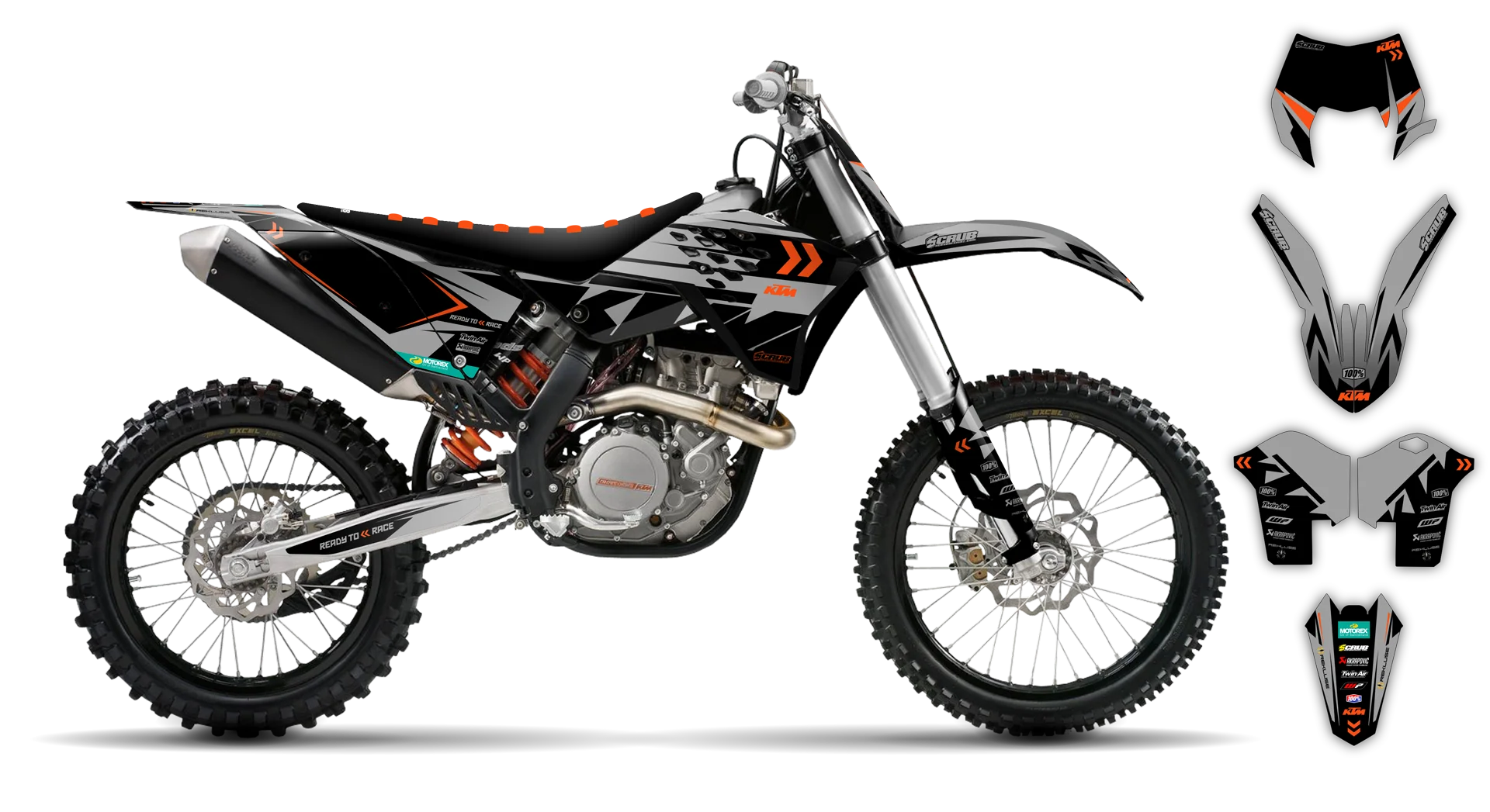 Graphics Kit - KTM - EXC EXC-F / XC-W XCF-W - 2008-2011 - K-SE1080 - ST
