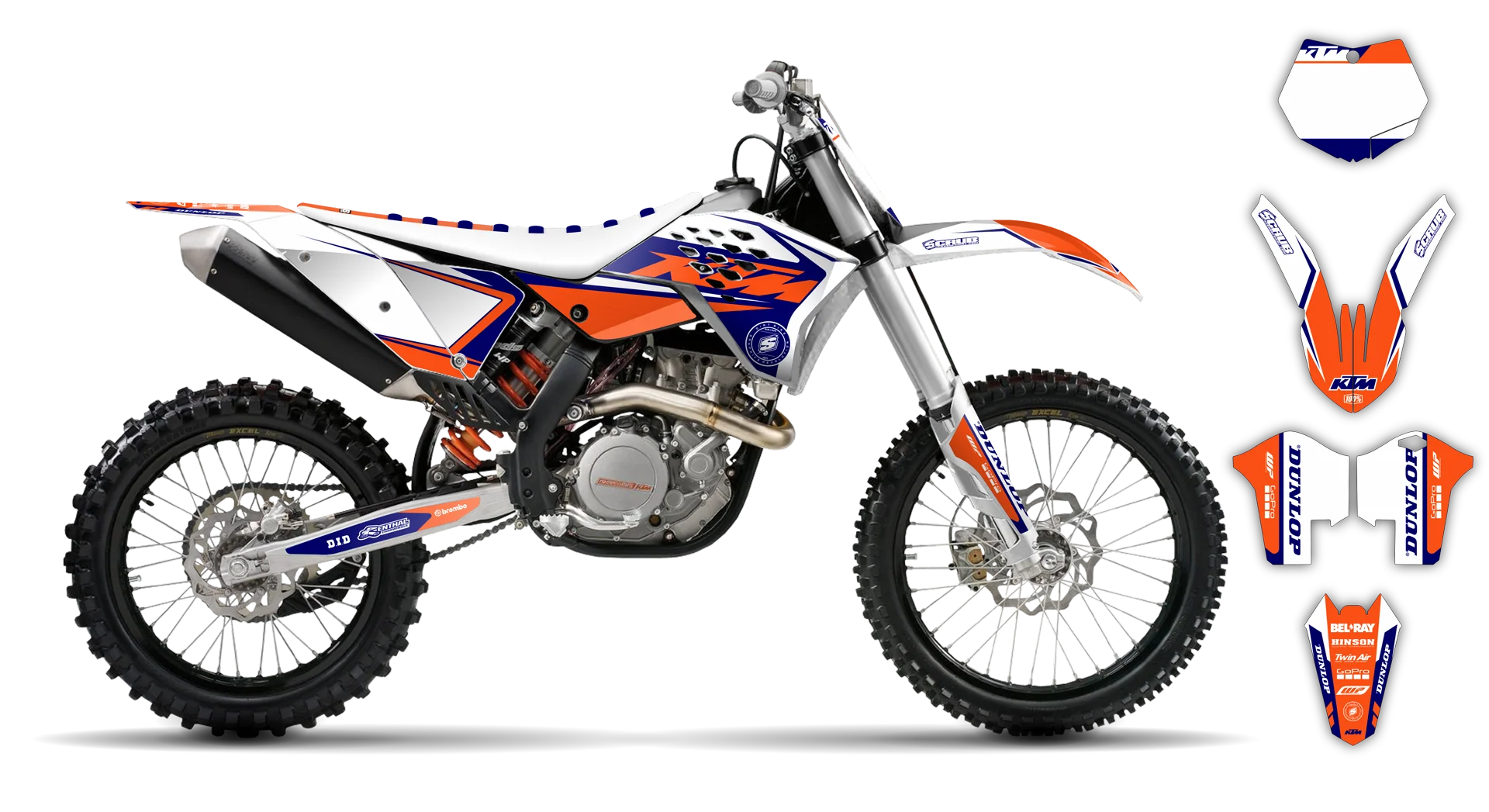 Graphics Kit - KTM - SX SX-F / XC XC-F - 2007-2010 - K17 - R2