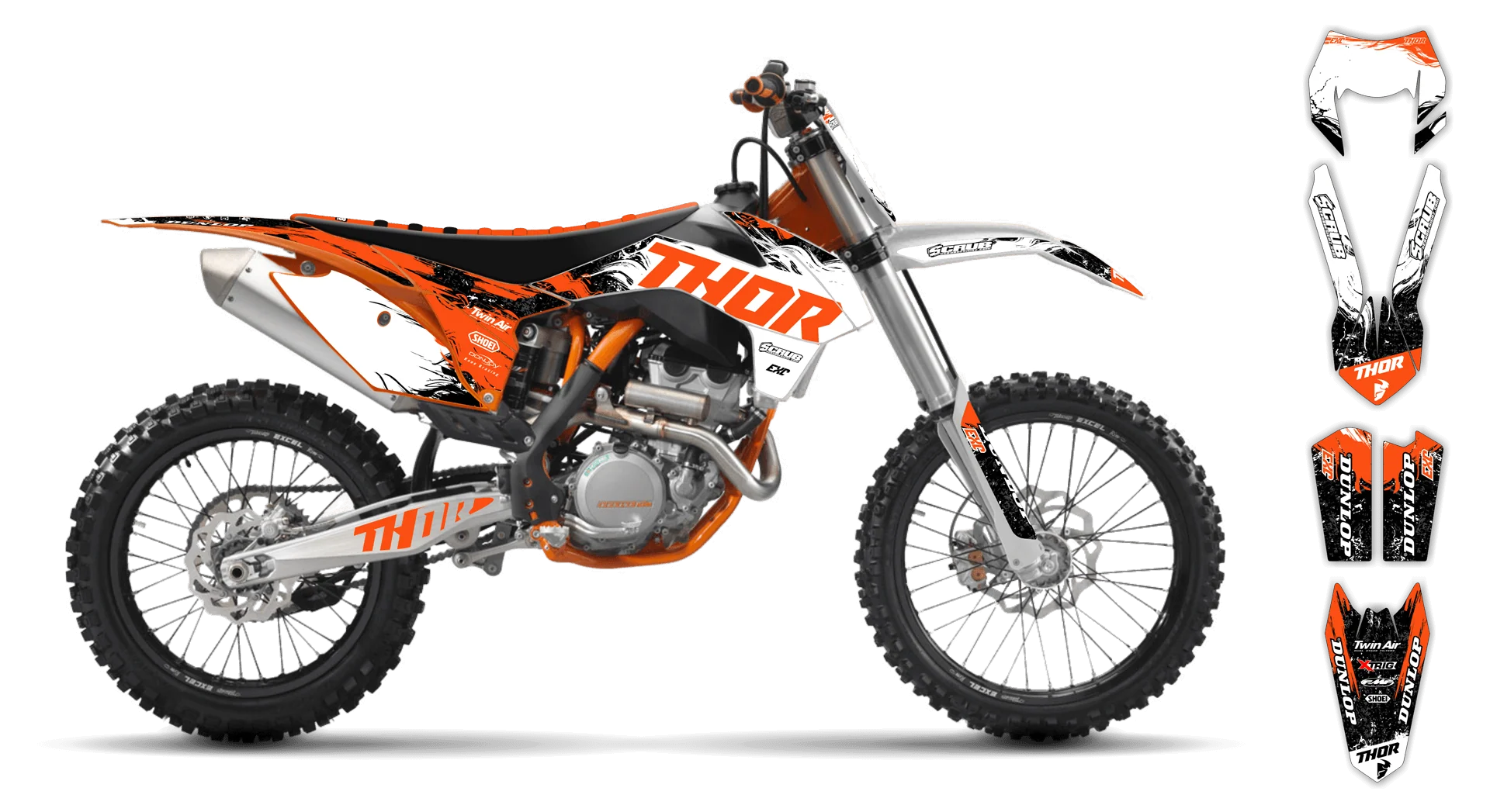 Graphics Kit - KTM - EXC EXC-F / XC-W XCF-W - 2012-2013 - Sledge - LE