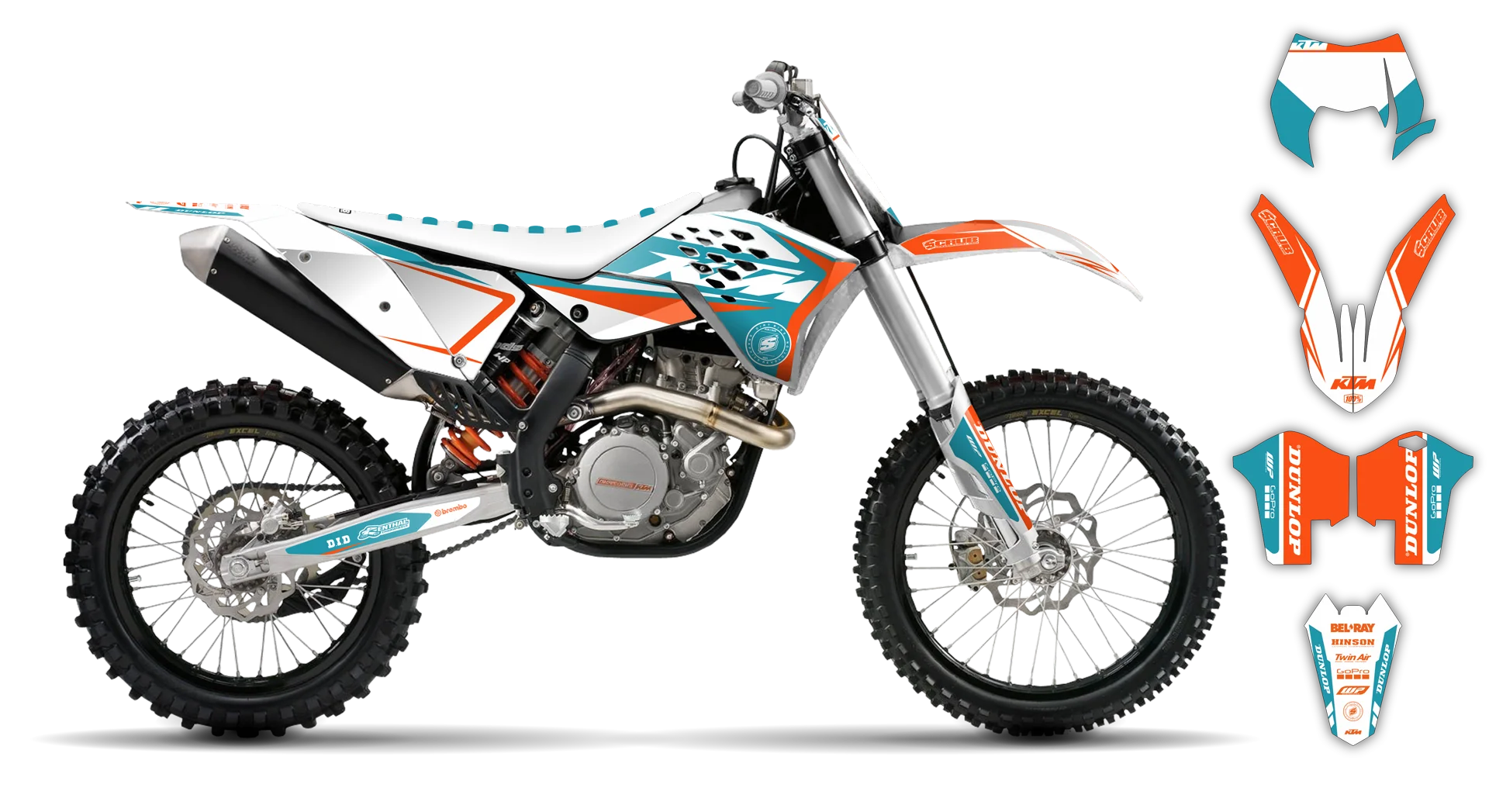 Graphics Kit - KTM - EXC EXC-F / XC-W XCF-W - 2008-2011 - K17 - R1