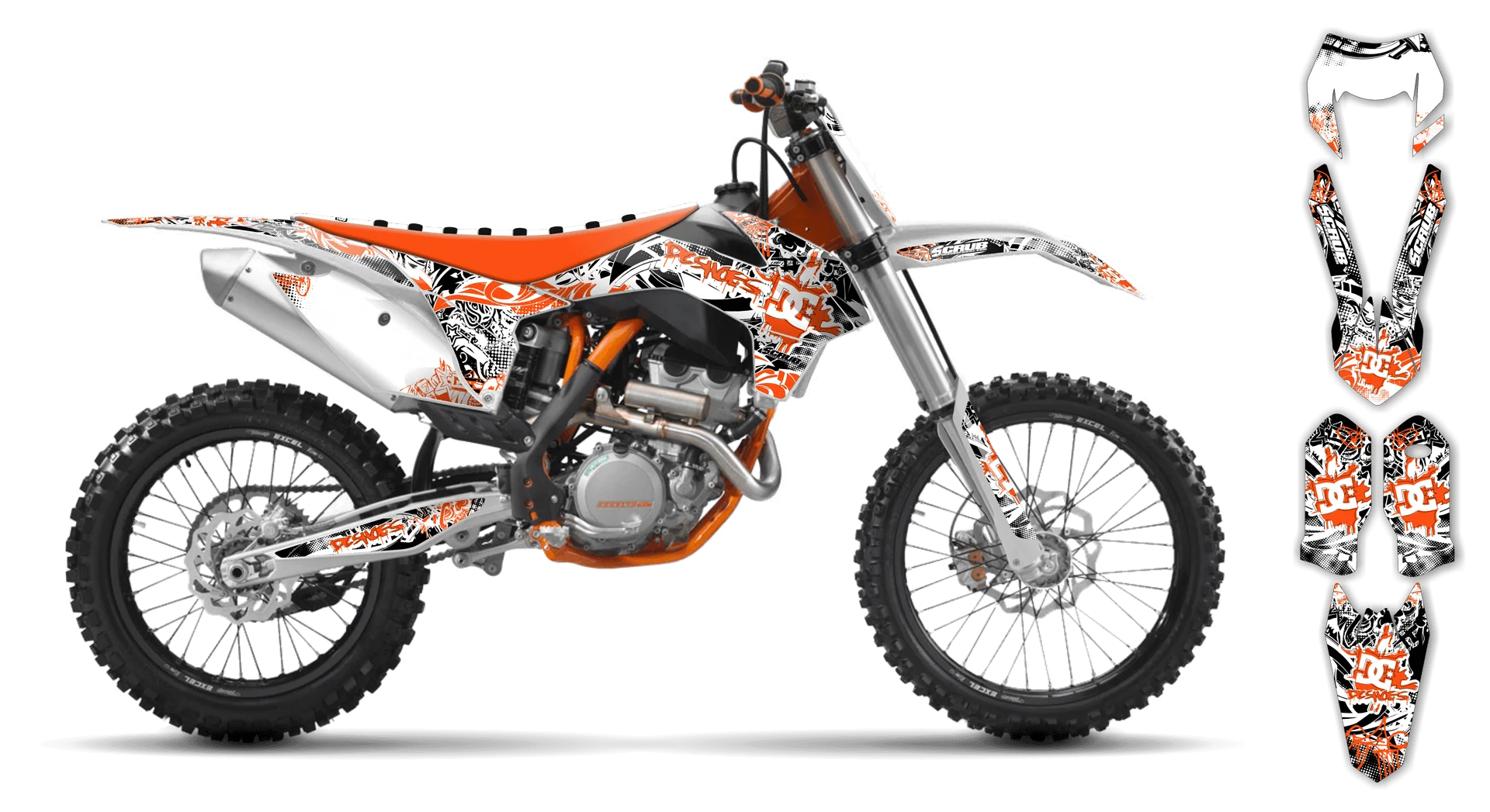 Graphics Kit - KTM - EXC EXC-F / XC-W XCF-W - 2012-2013 - Attack - LE