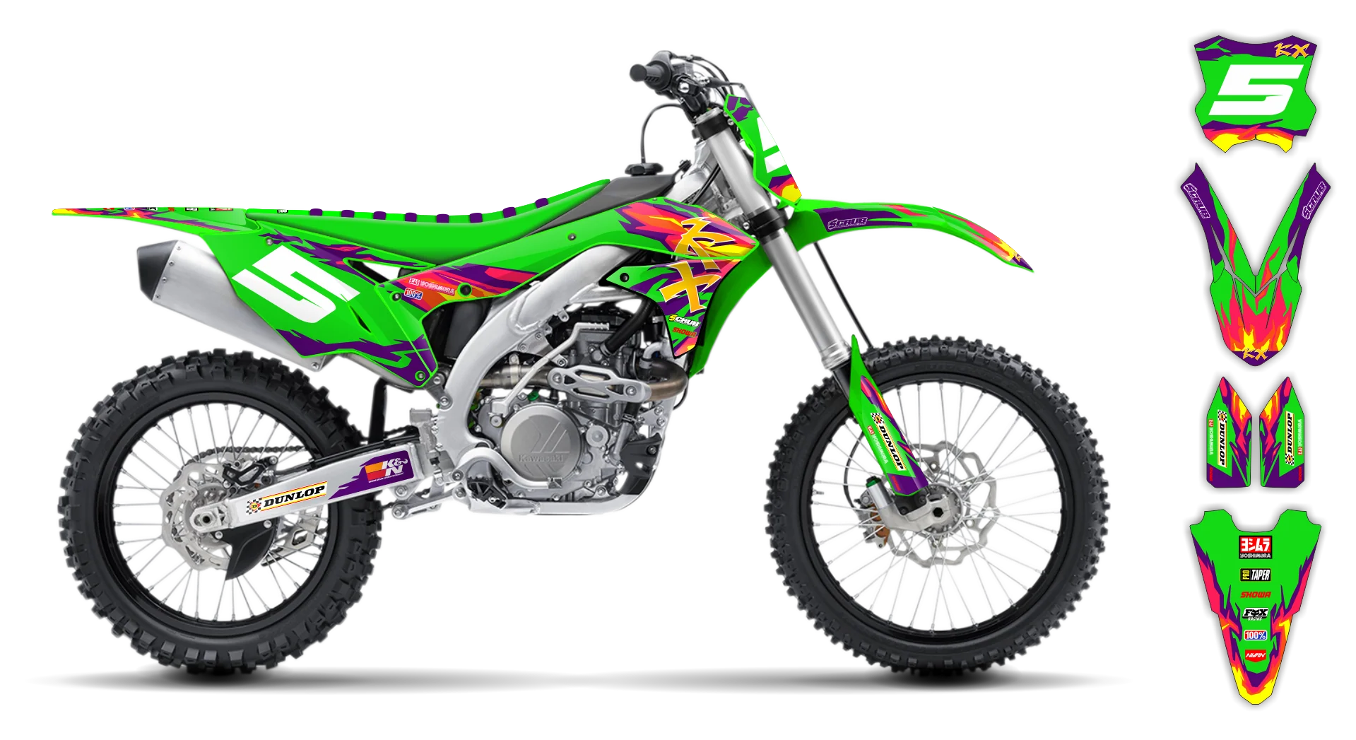 Graphics Kit - Kawasaki - KX 250F - 2017-2020 - Alto-G - LE