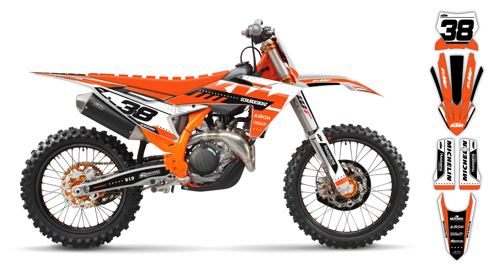 Graphics Kit - KTM - SX SX-F / XC XC-F - 2023-2024 - Slide - R3