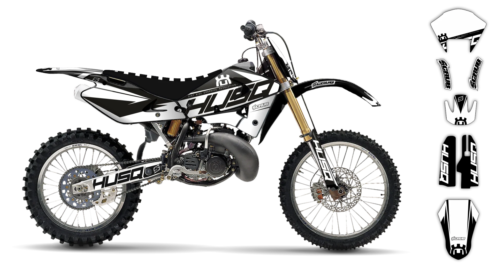 Graphics Kit - Husqvarna 97-04 - WR-125 - 1997-1999 - H-SE1089 - R4