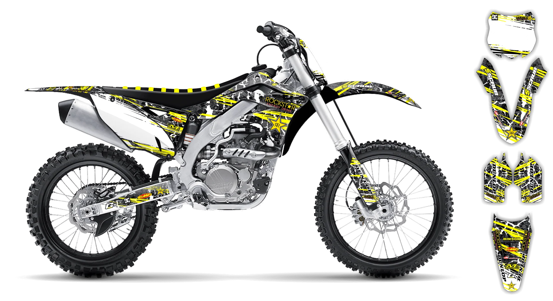 Graphics Kit - Kawasaki - KX 450F - 2006-2008 - Rockstar - LE