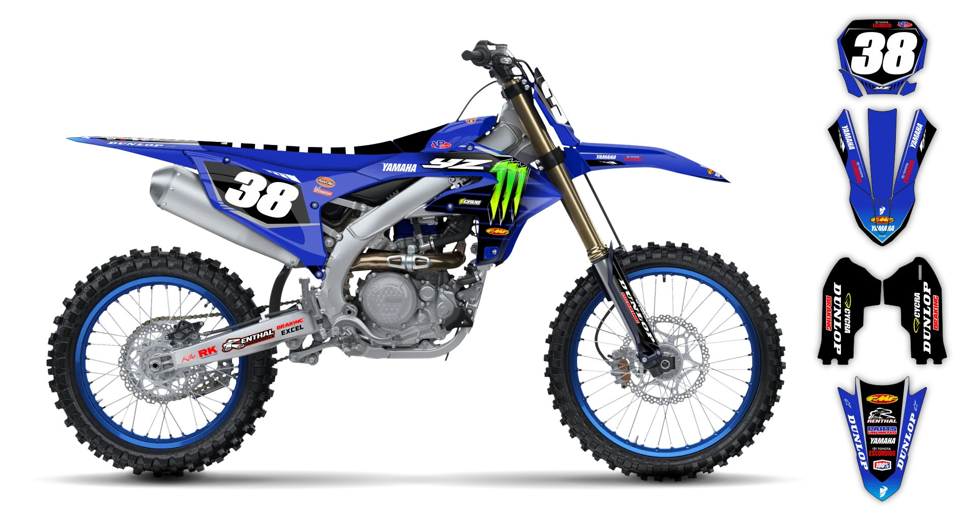 Graphics Kit - Yamaha - YZ450F - 2023-2025 - Factory Replica 4 - LE