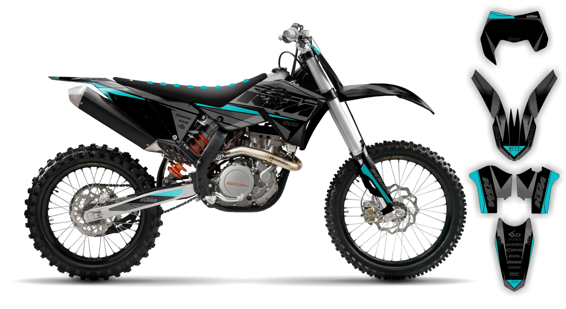 Graphics Kit - KTM - EXC EXC-F / XC-W XCF-W - 2008-2011 - K12 - R2