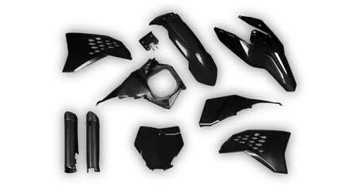 Plastics Kit - KTM - SX SX-F / XC XC-F - 2007-2010 - Full Kit - Black Restyle