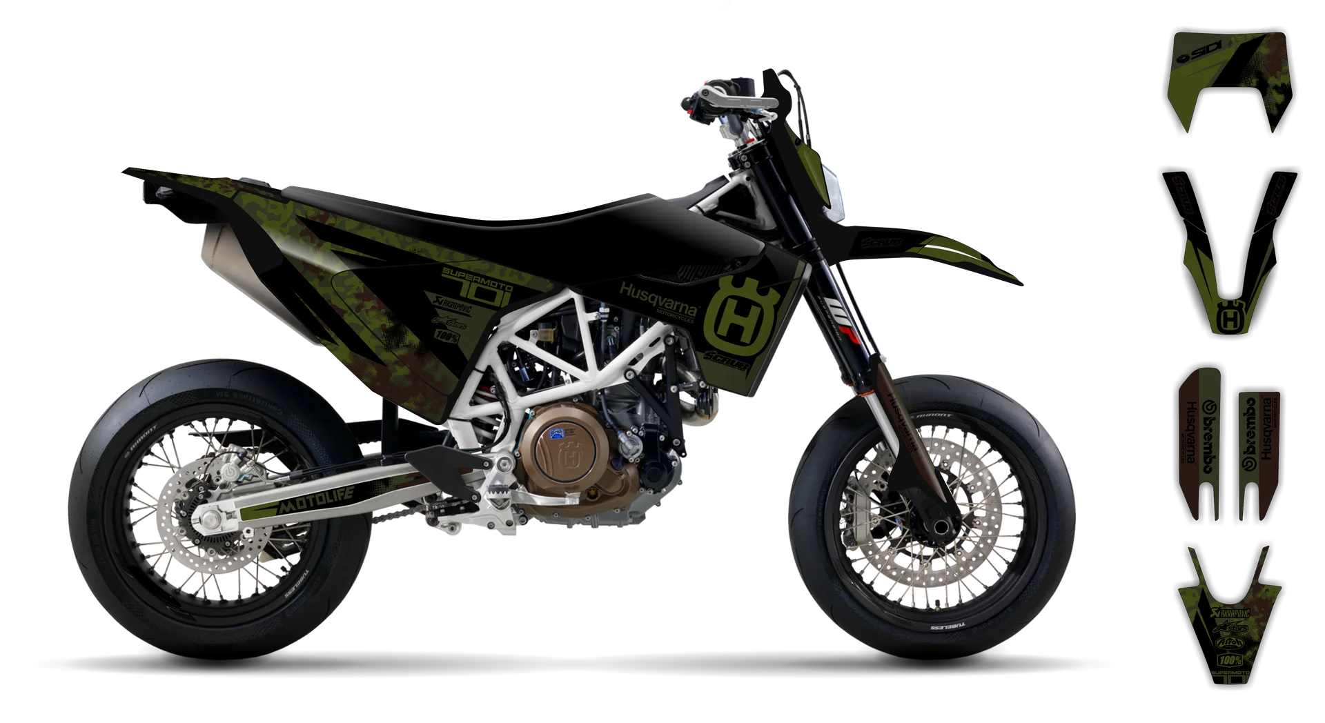 Graphics Kit - Husqvarna 14-> EN 701 - 2016-2024 - SE1007 - R2