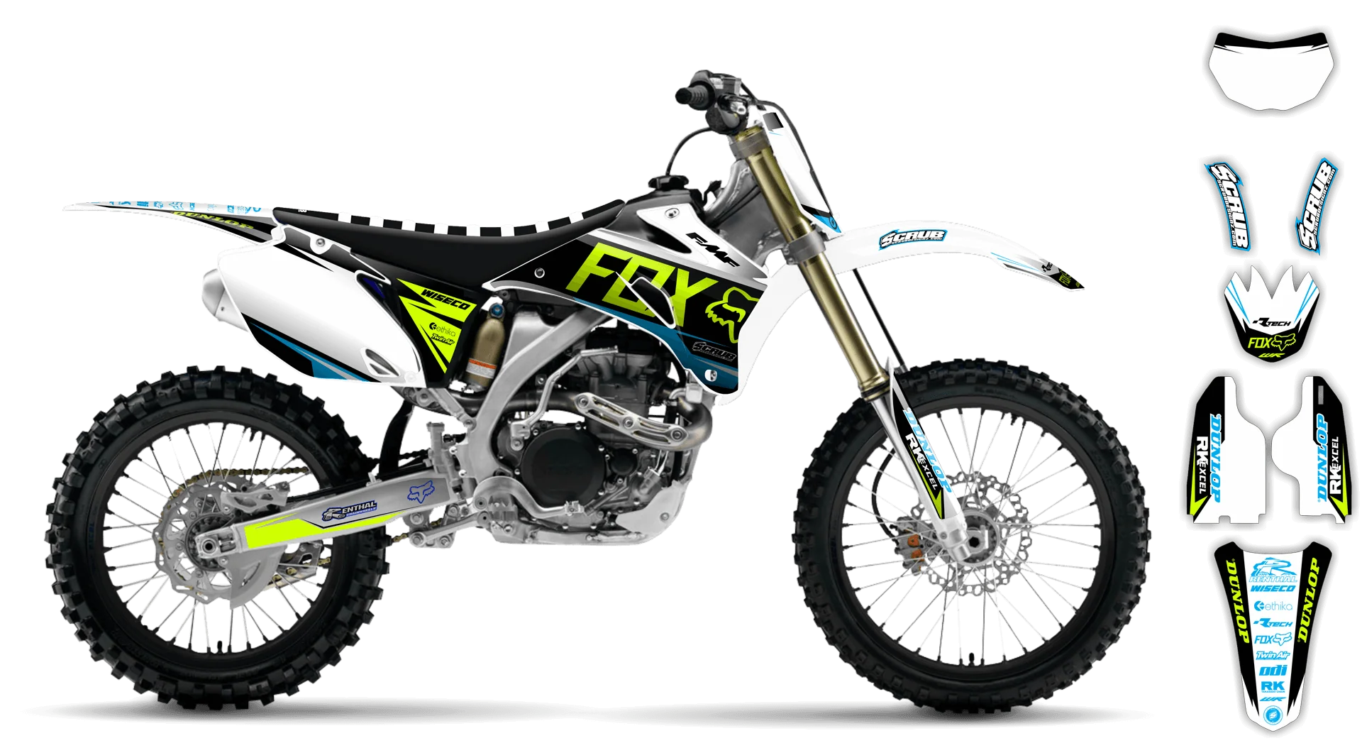 Graphics Kit - Yamaha - WR450F - 2003-2004 - Fluo Varnix - LE