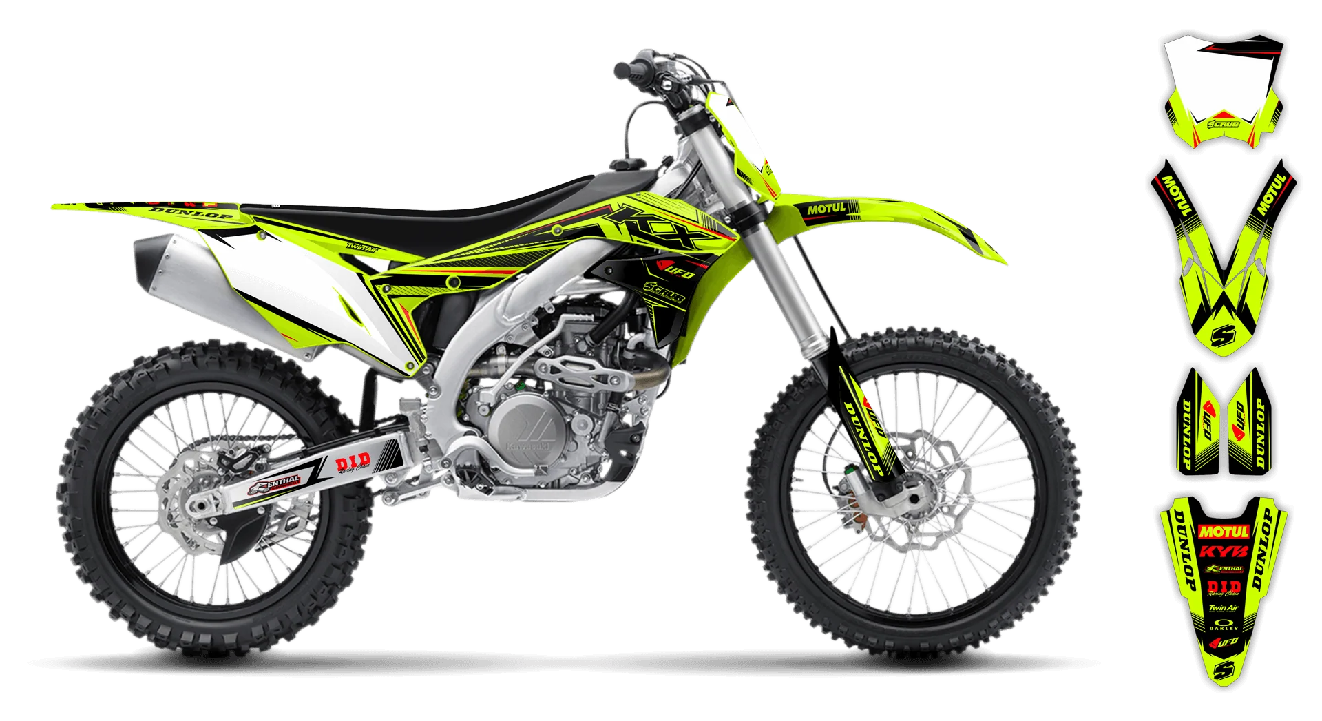 Graphics Kit - Kawasaki - KX 250F - 2017-2020 - Fluo SE1027 - ST