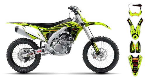Graphics Kit - Kawasaki - KX 250F - 2017-2020 - Fluo SE1027 - ST
