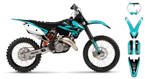 Graphics Kit - KTM - SX SX-F / XC XC-F - 2005-2006 - Teal - ST