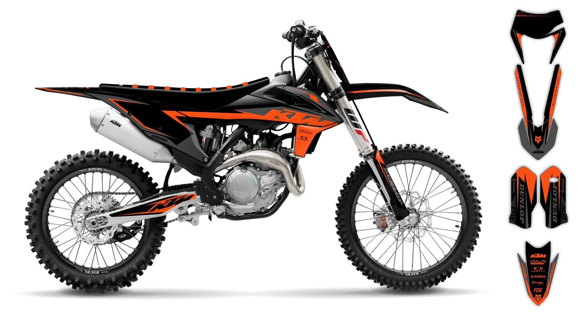 Graphics Kit - KTM - EXC EXC-F / XC-W XCF-W - 2020-2023 - Fluo K-SE1083 - R2