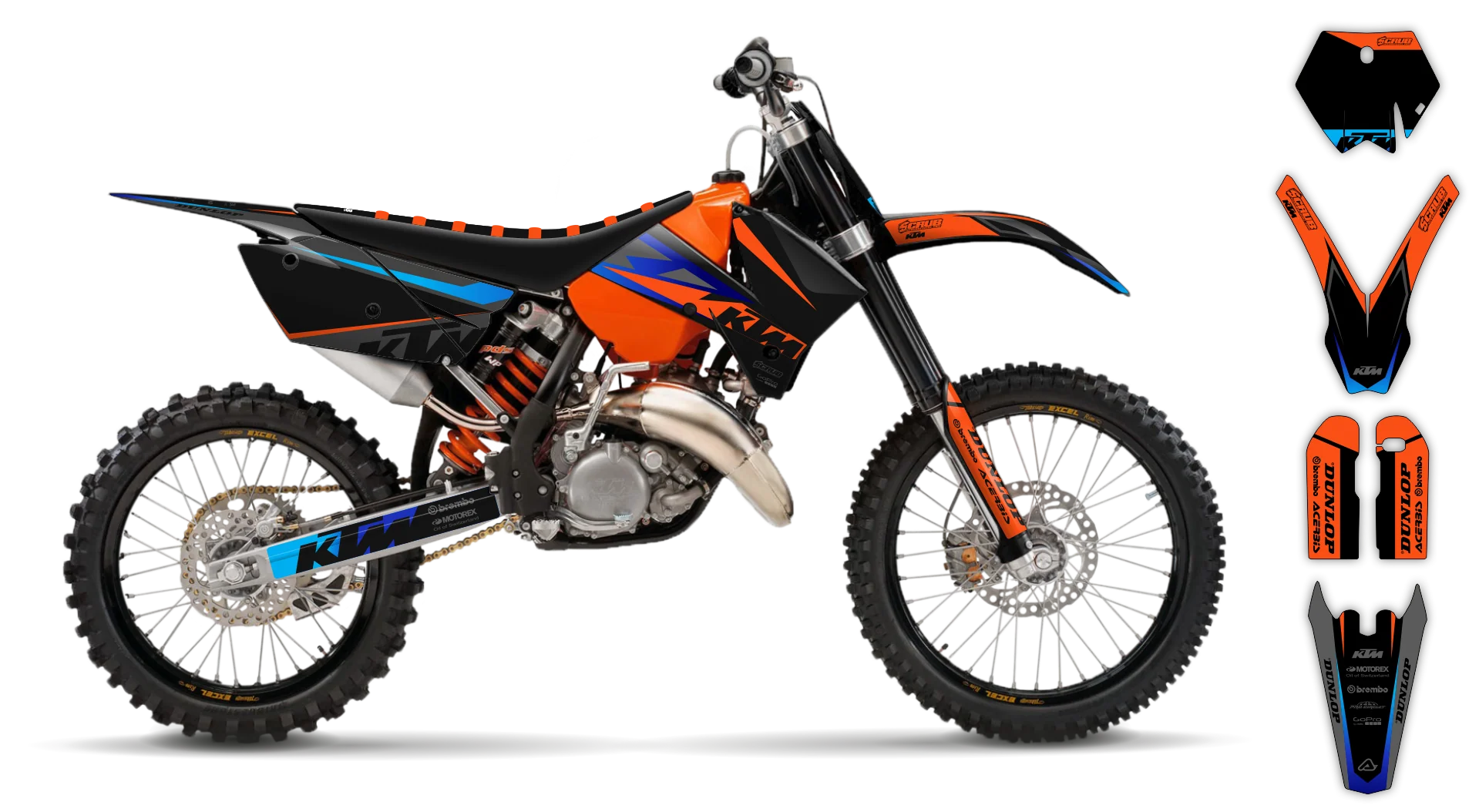 Graphics Kit - KTM - SX SX-F / XC XC-F - 2005-2006 - K16 - R1