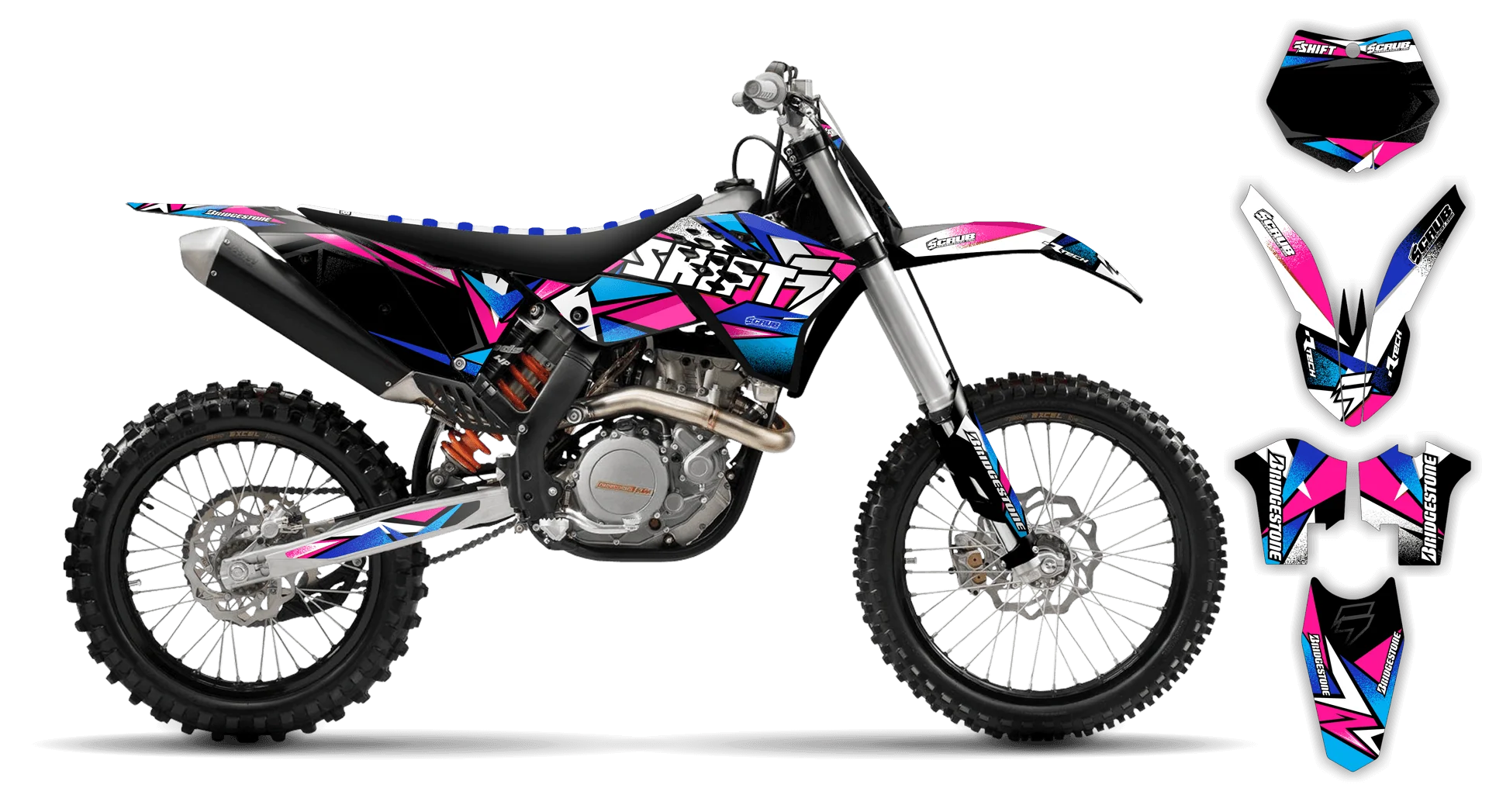 Graphics Kit - KTM - SX SX-F / XC XC-F - 2007-2010 - X-Rut - R2