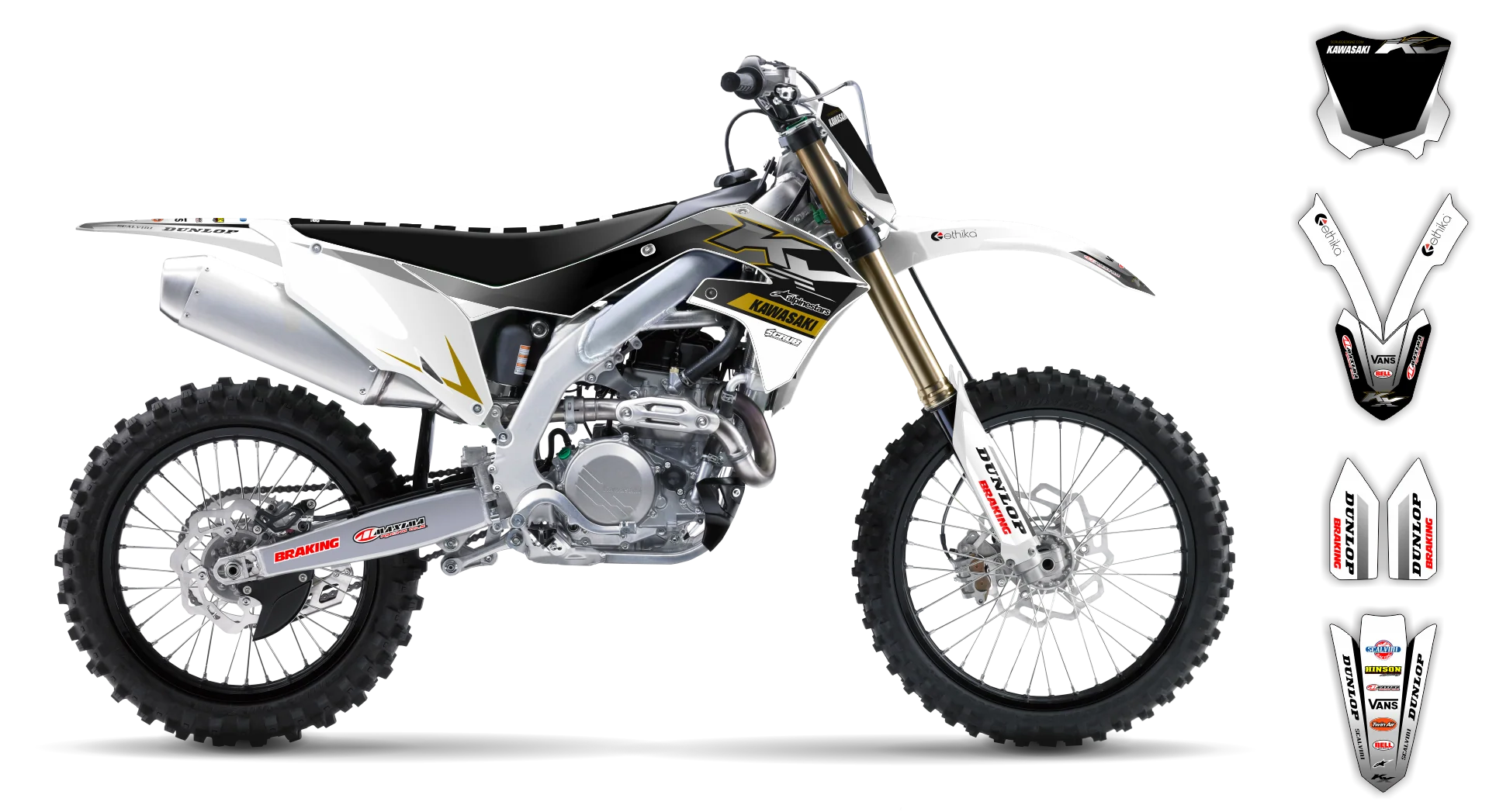 Graphics Kit - Kawasaki - KX 250F - 2021-2024 - Rampage - R2