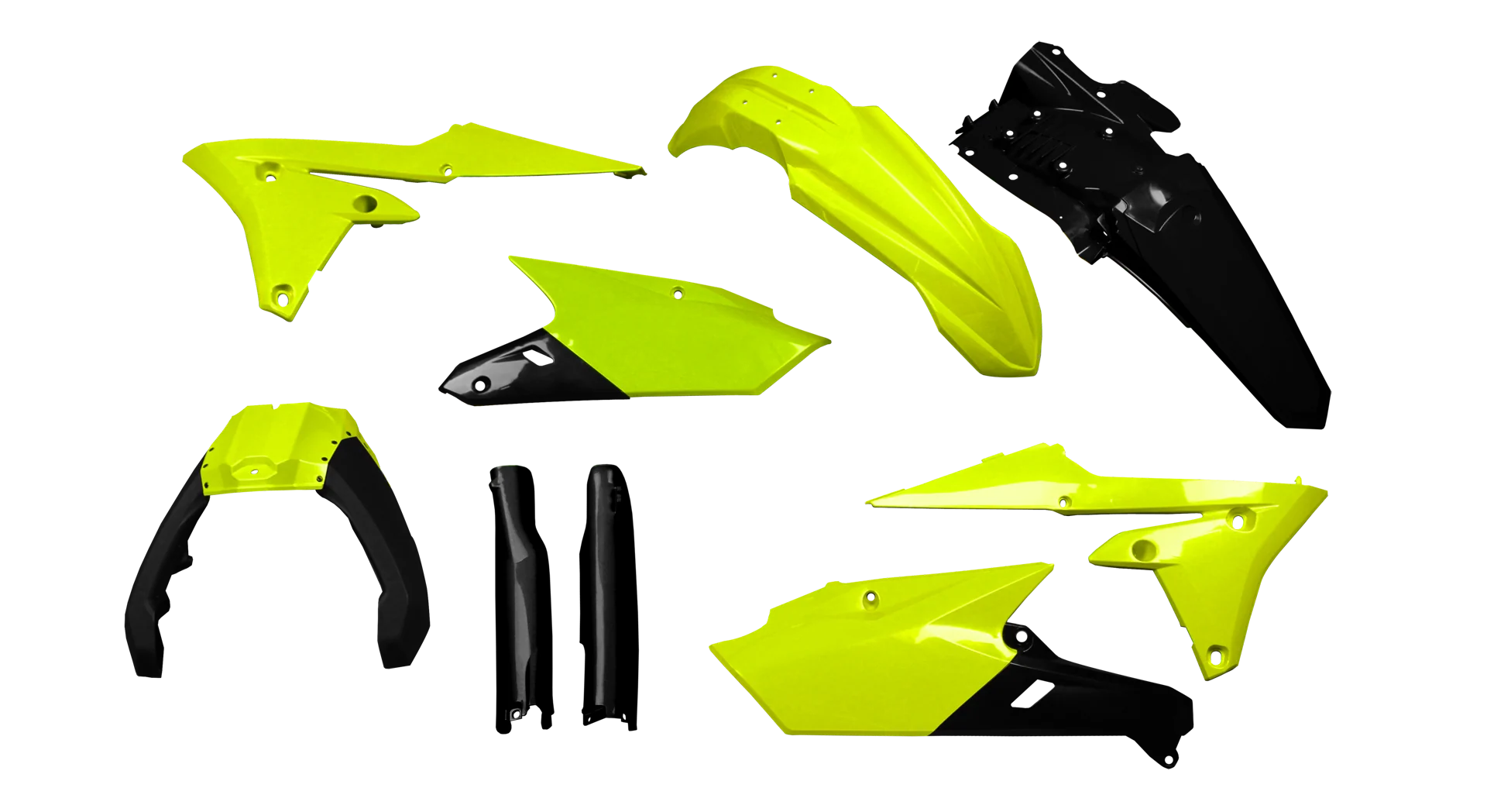 Plastics Kit - Yamaha - WR250F - 2015-2019 - Full Kit - Fluo