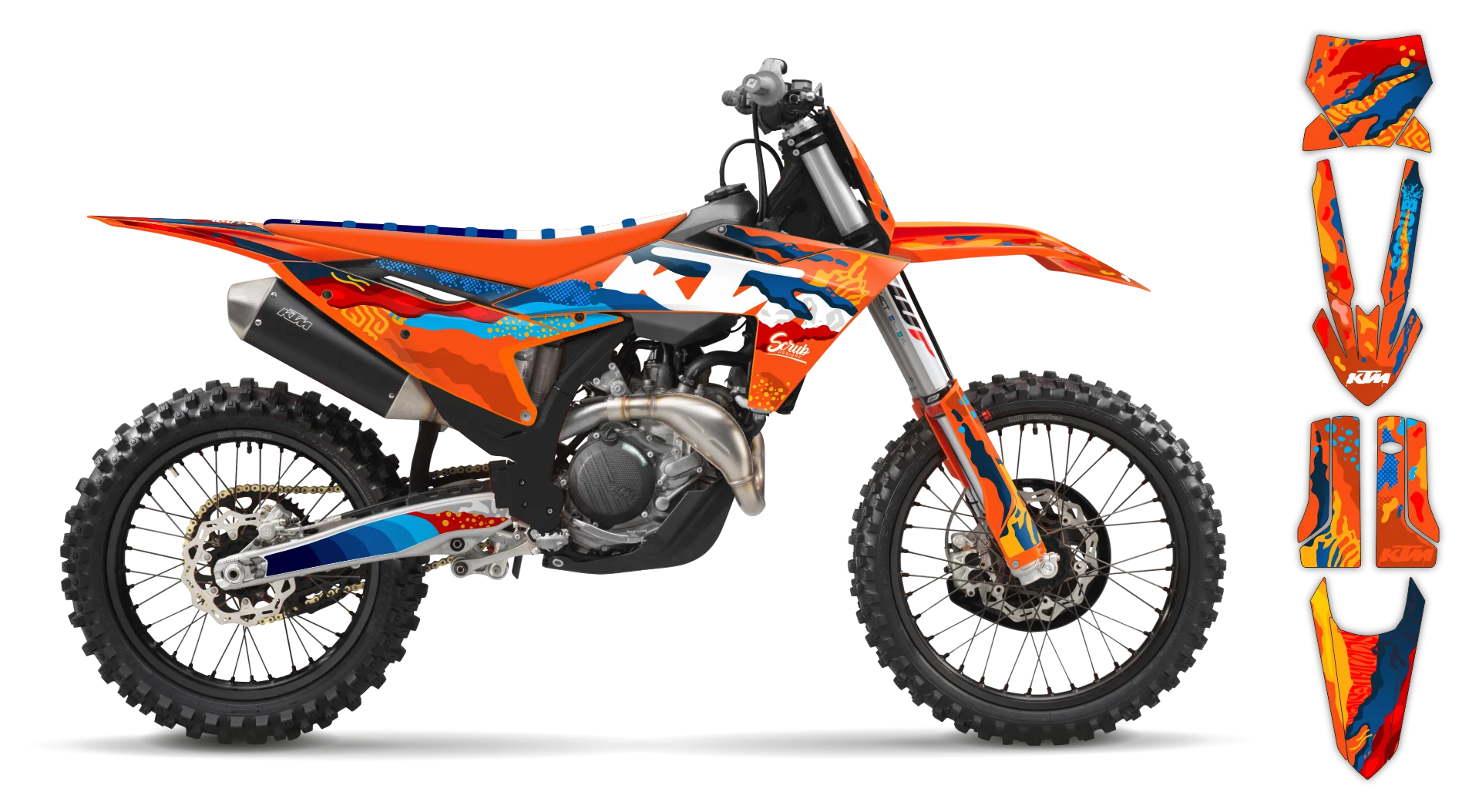 Graphics Kit - KTM - SX SX-F / XC XC-F - 2007-2010 - Kaleido - LE