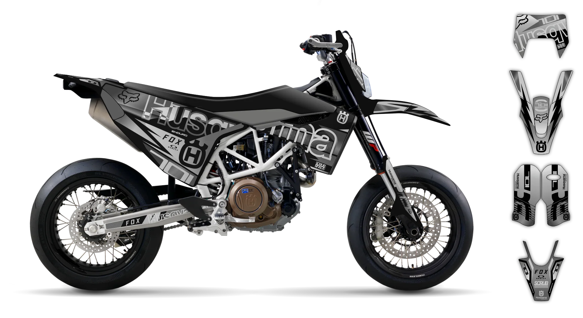 Graphics Kit - Husqvarna 14-> EN 701 - 2016-2024 - Typo - R3
