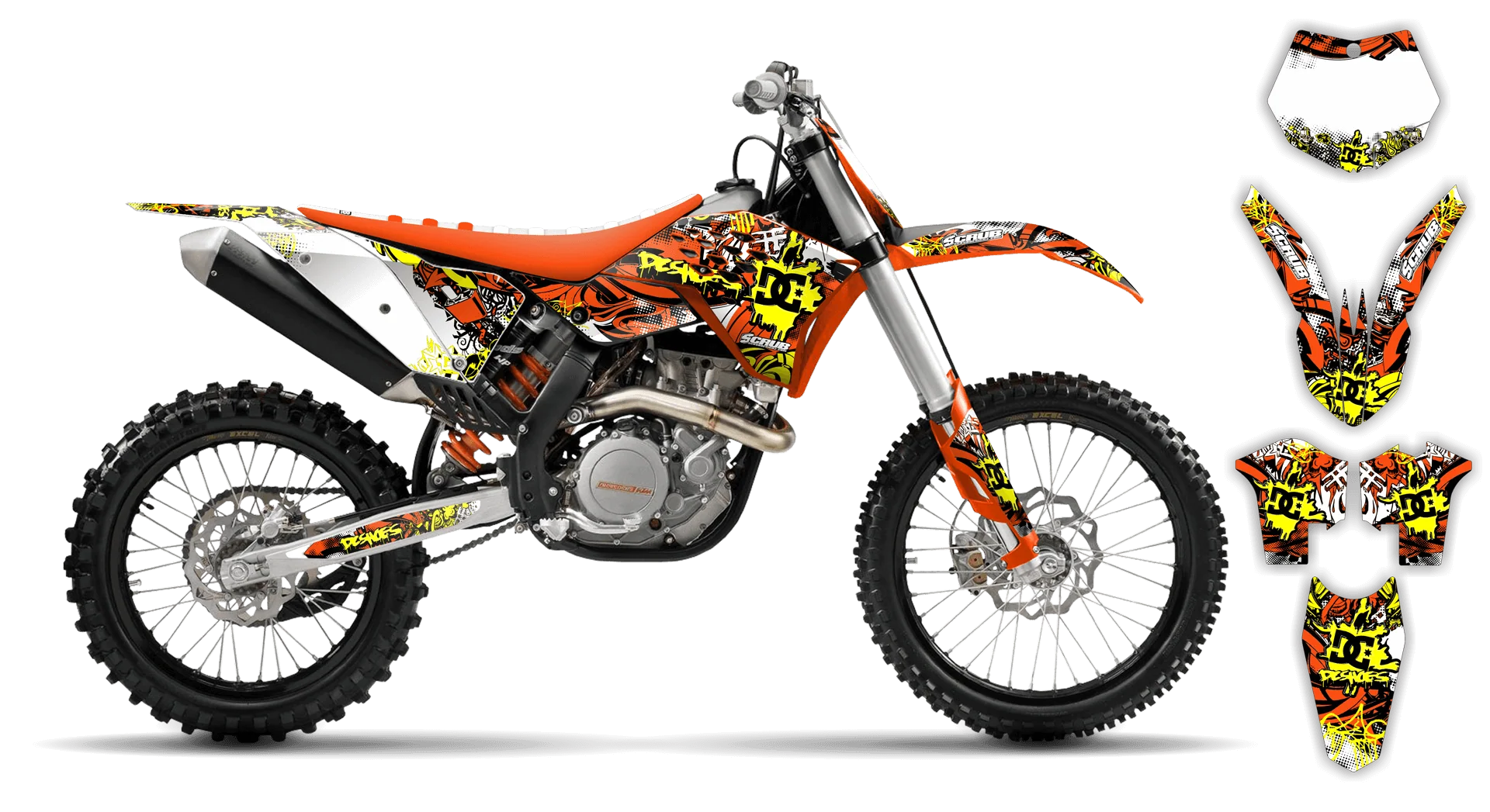 Graphics Kit - KTM - SX 65 - 2009-2015 - Attack - R1