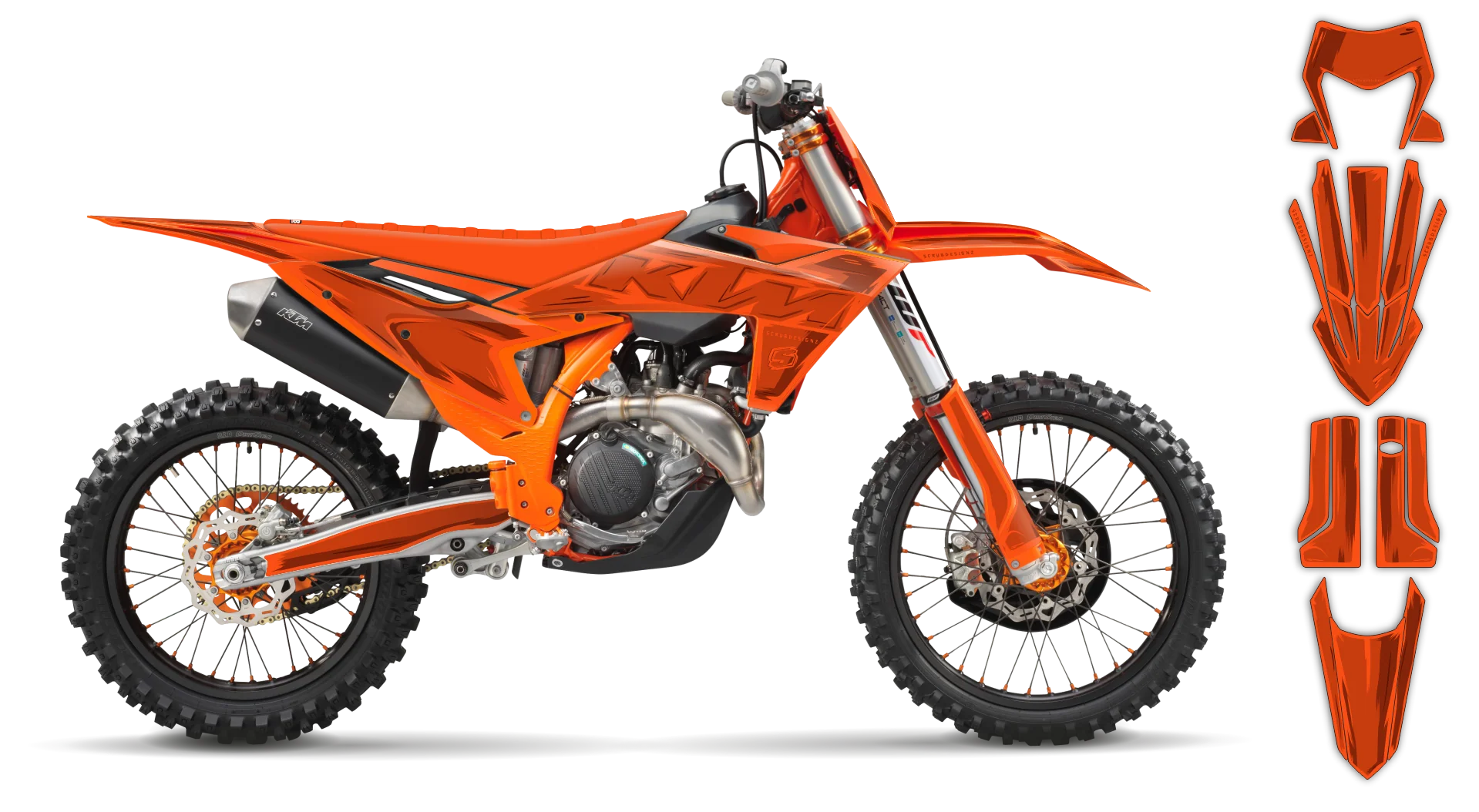 Graphics Kit - KTM - EXC EXC-F / XC-W XCF-W - 2012-2013 - Artlex - R1