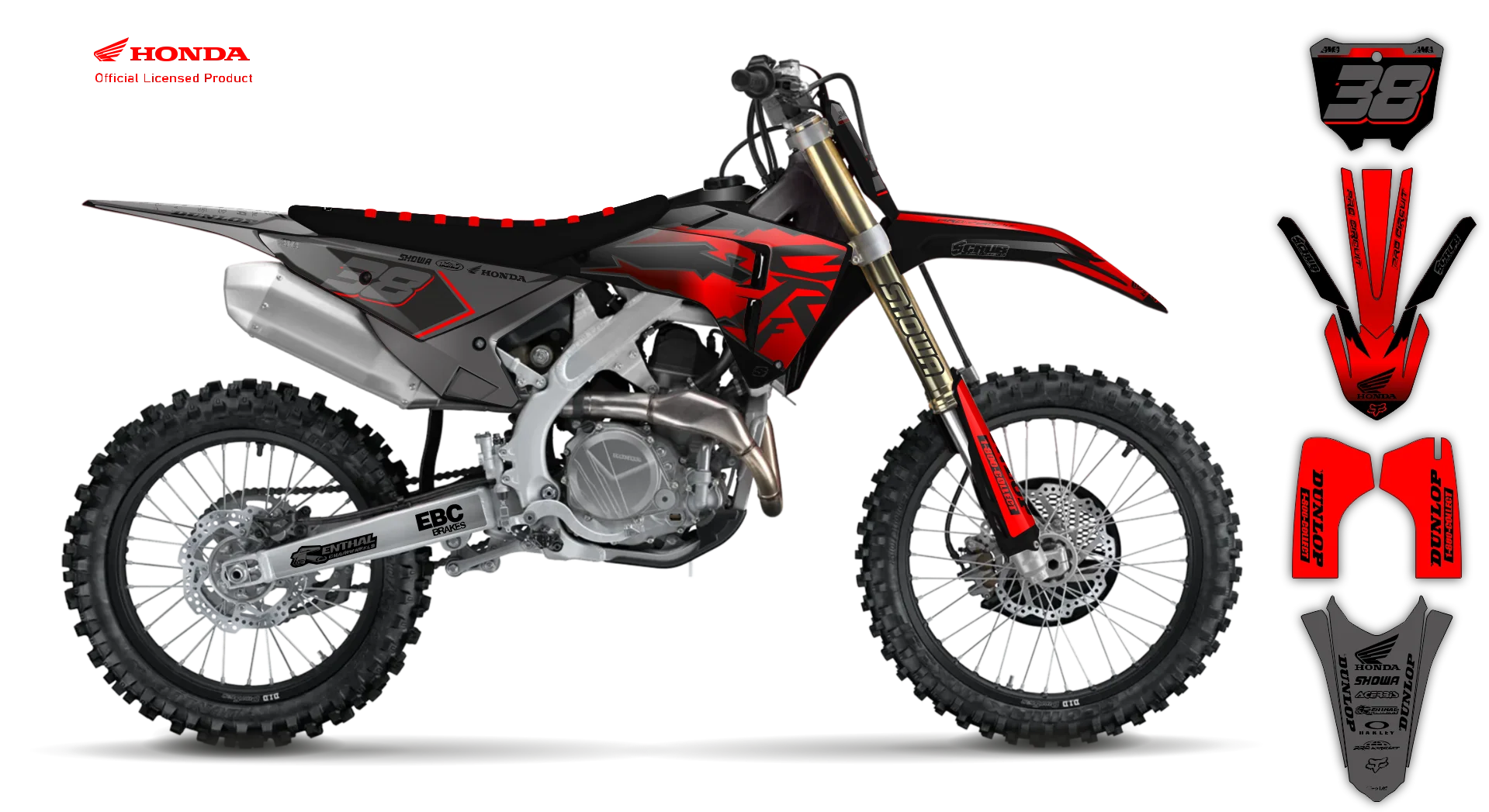 Graphics Kit - Honda - CRF 110 - 2019-2023 - Retro - R2