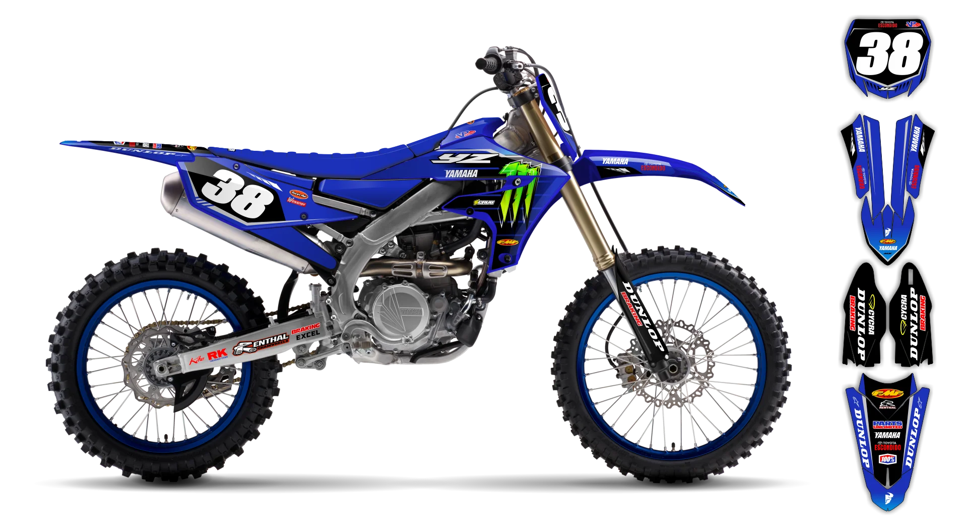 Graphics Kit - Yamaha - YZ250F - 2019-2023 - Factory Replica 4 - LE