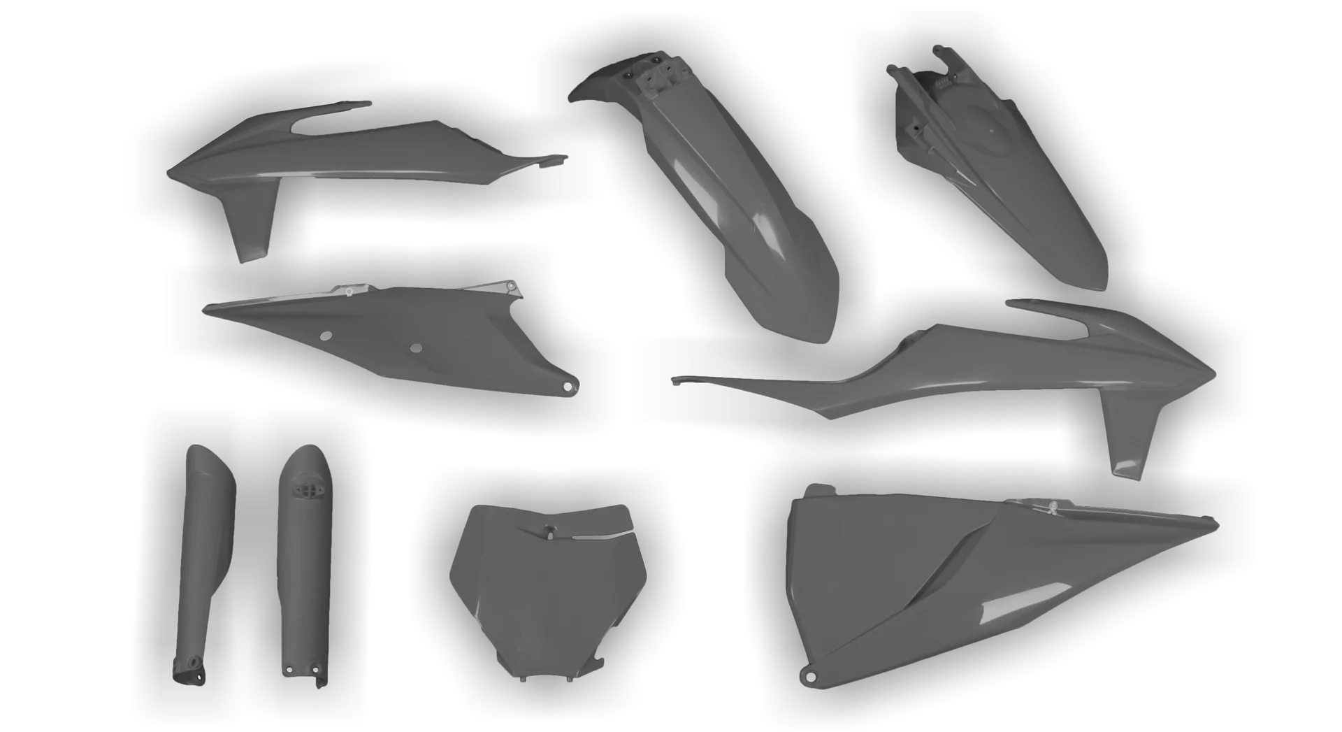 Plastics Kit - KTM - SX SX-F / XC XC-F - 2019-2022 - Full Kit - Grey