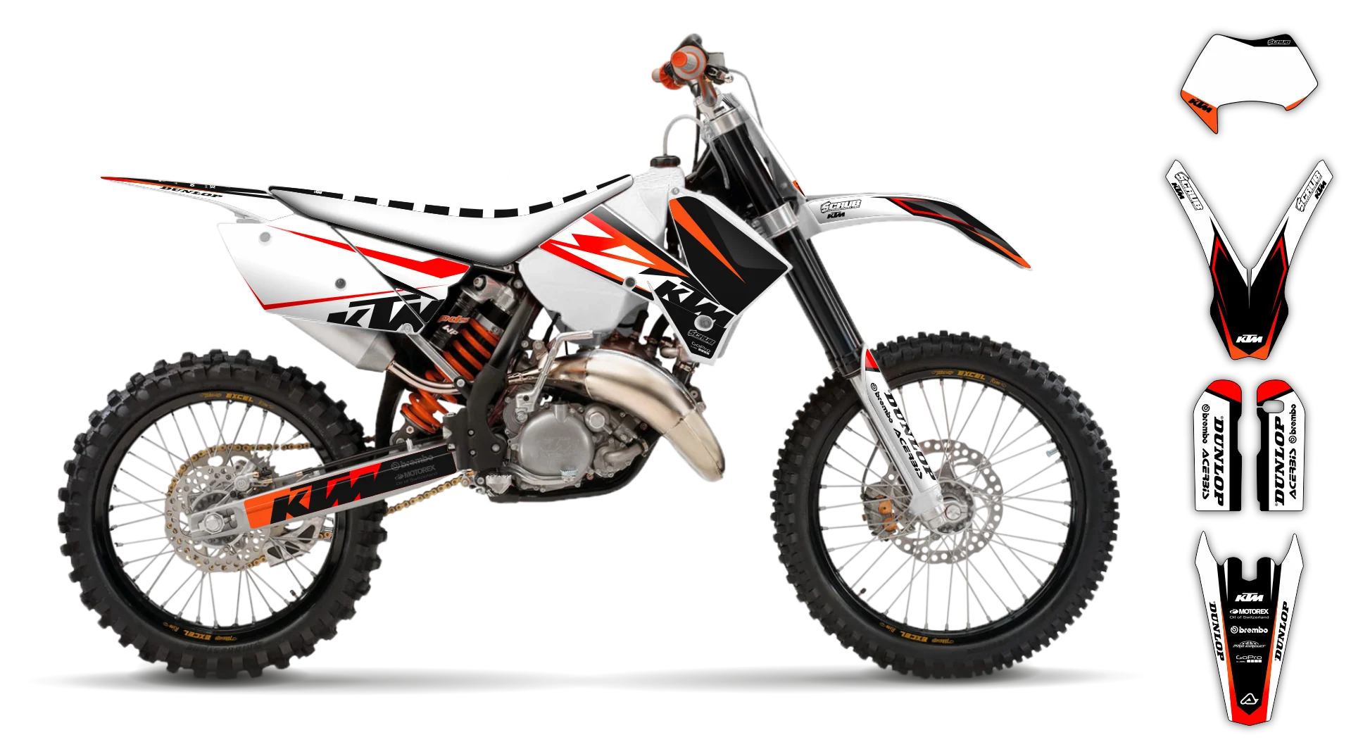 Graphics Kit - KTM - EXC EXC-F / XC-W XCF-W - 2005-2007 - K16 - LE