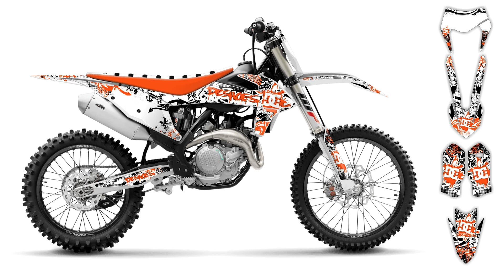 Graphics Kit - KTM - EXC EXC-F / XC-W XCF-W - 2020-2023 - Attack - LE