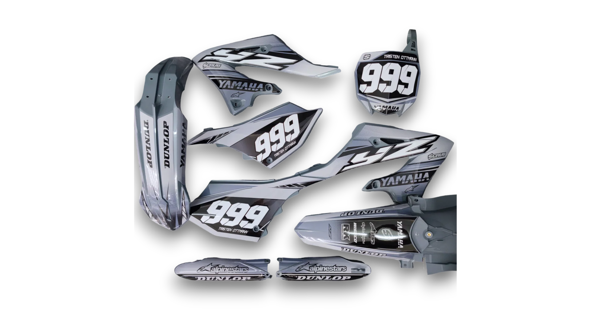GFP - Yamaha - YZ 125 - 2022-2025 - Grey-Boognish-R3