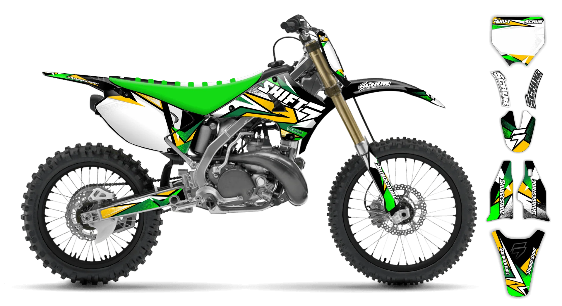 Graphics Kit - Kawasaki - KX 100 - 2022-2024 - X-Rut - R2