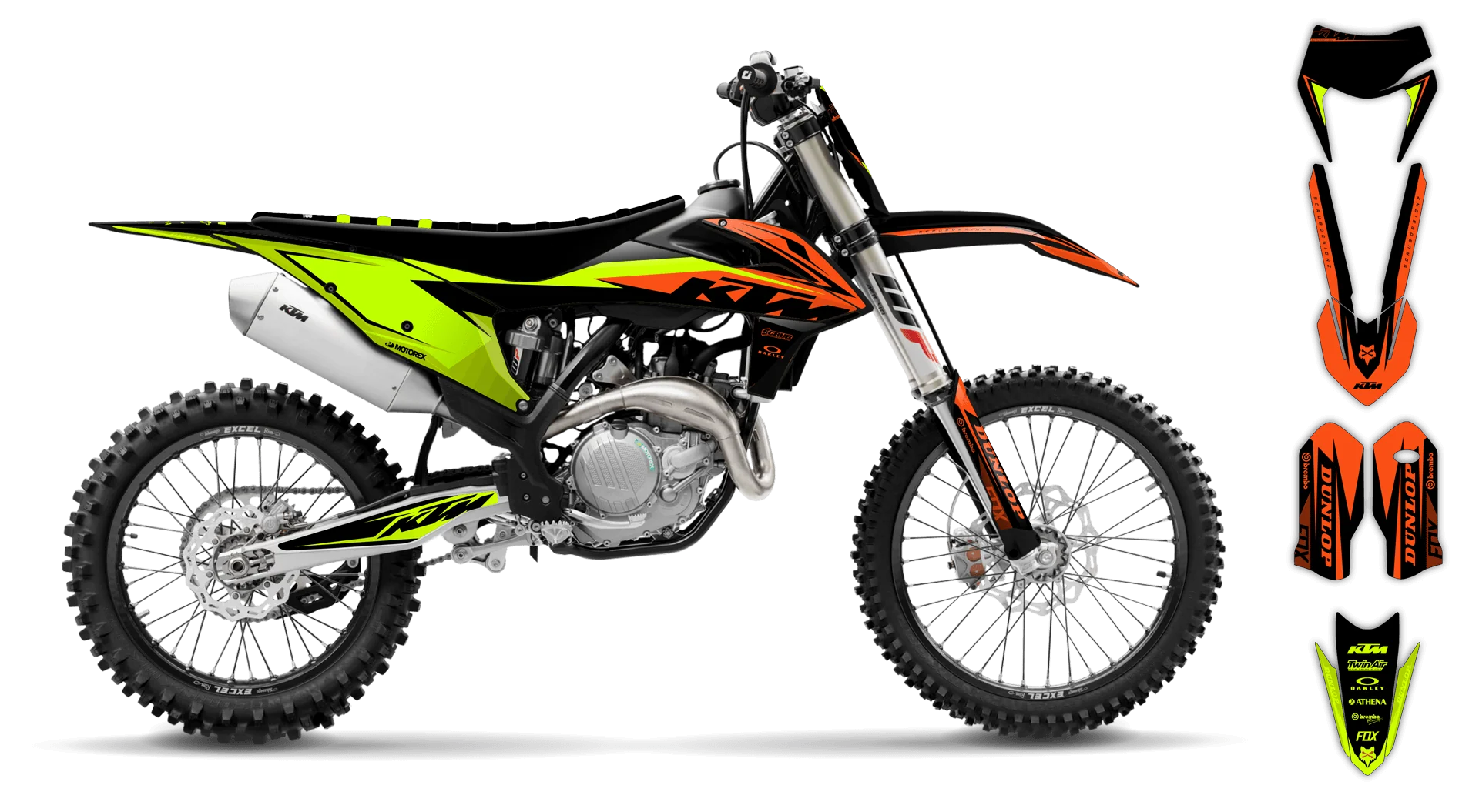 Graphics Kit - KTM - EXC EXC-F / XC-W XCF-W - 2020-2023 - Fluo K-SE1083 - LE