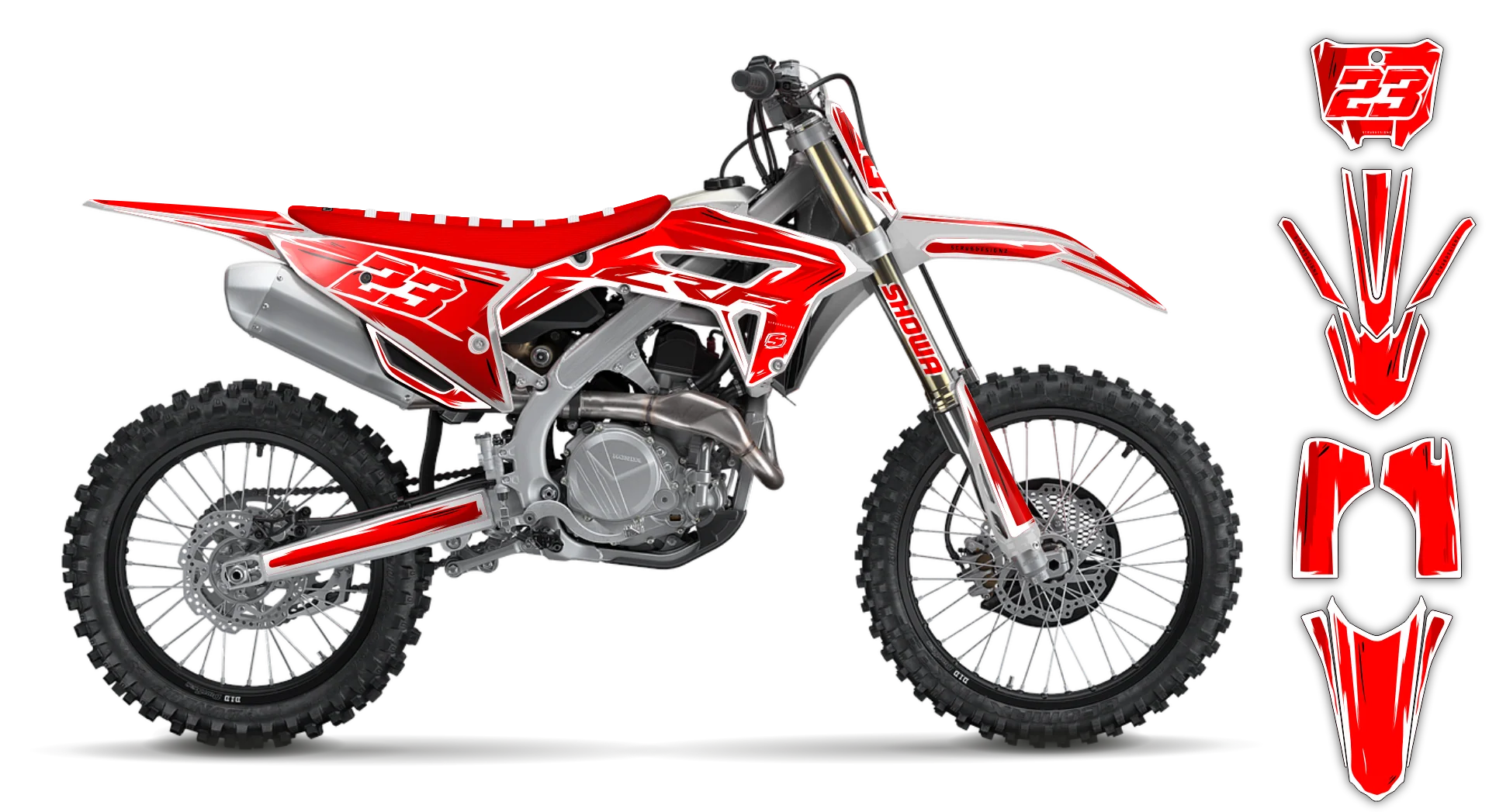 Graphics Kit - Honda - CRF 250M - 2012-2020 - Artlex - R4
