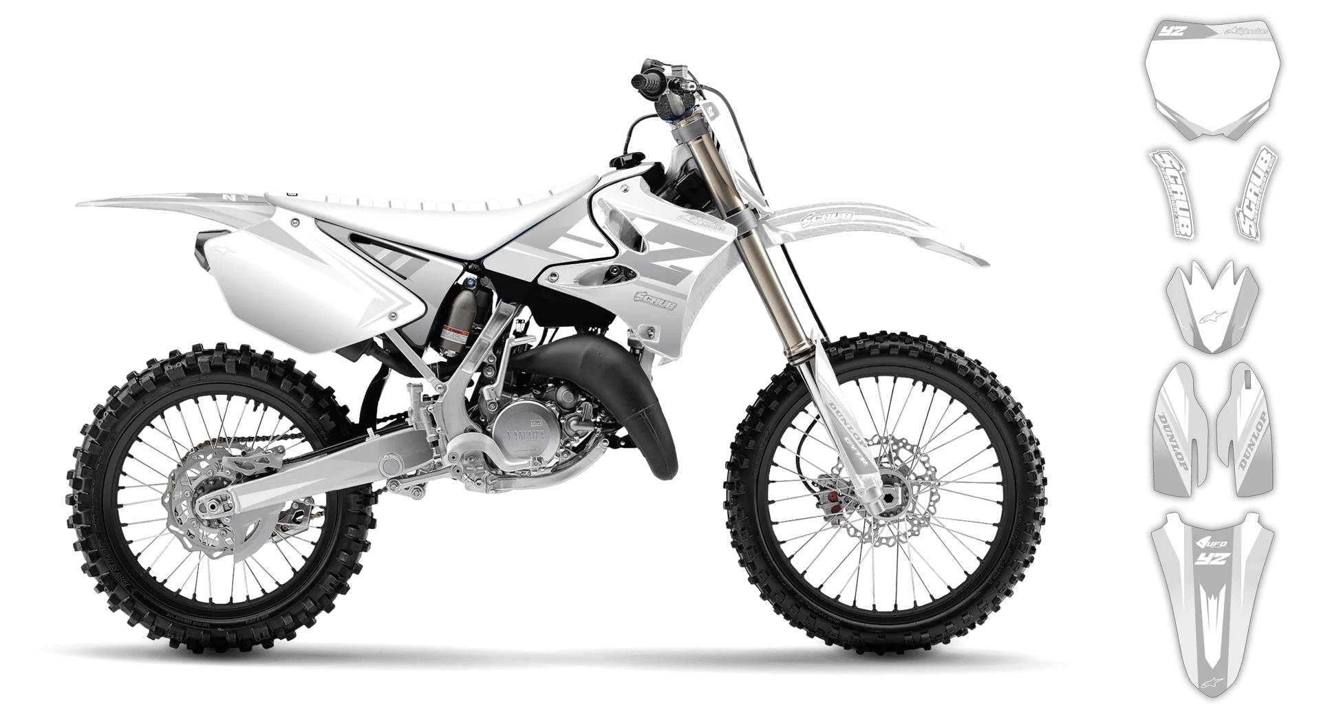 Graphics Kit - Yamaha - YZ 125 - 1993-1995 - SE1012 - R2