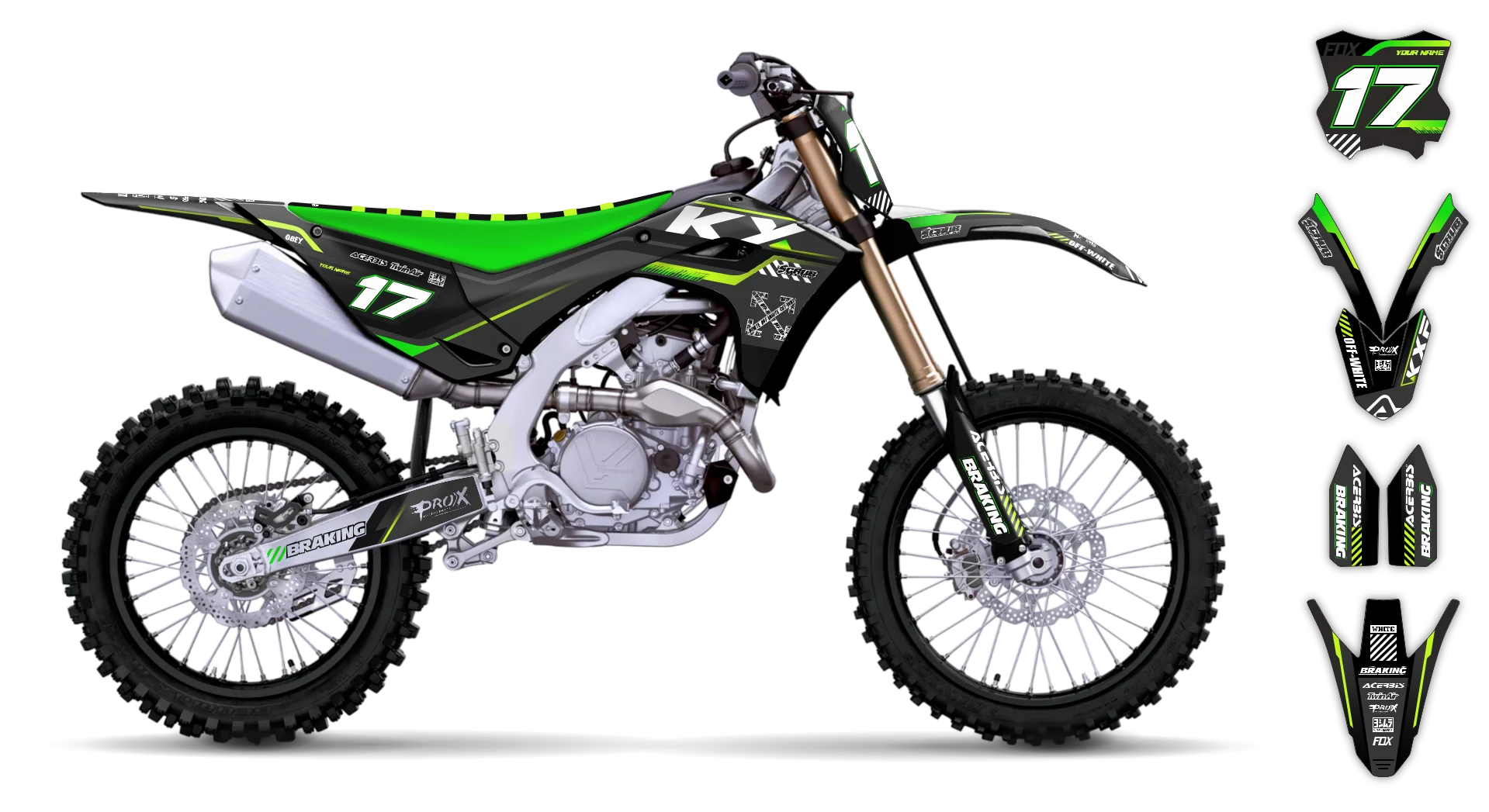 Graphics Kit - Kawasaki - KX 450F - 2024-2025 - SWARM - R5