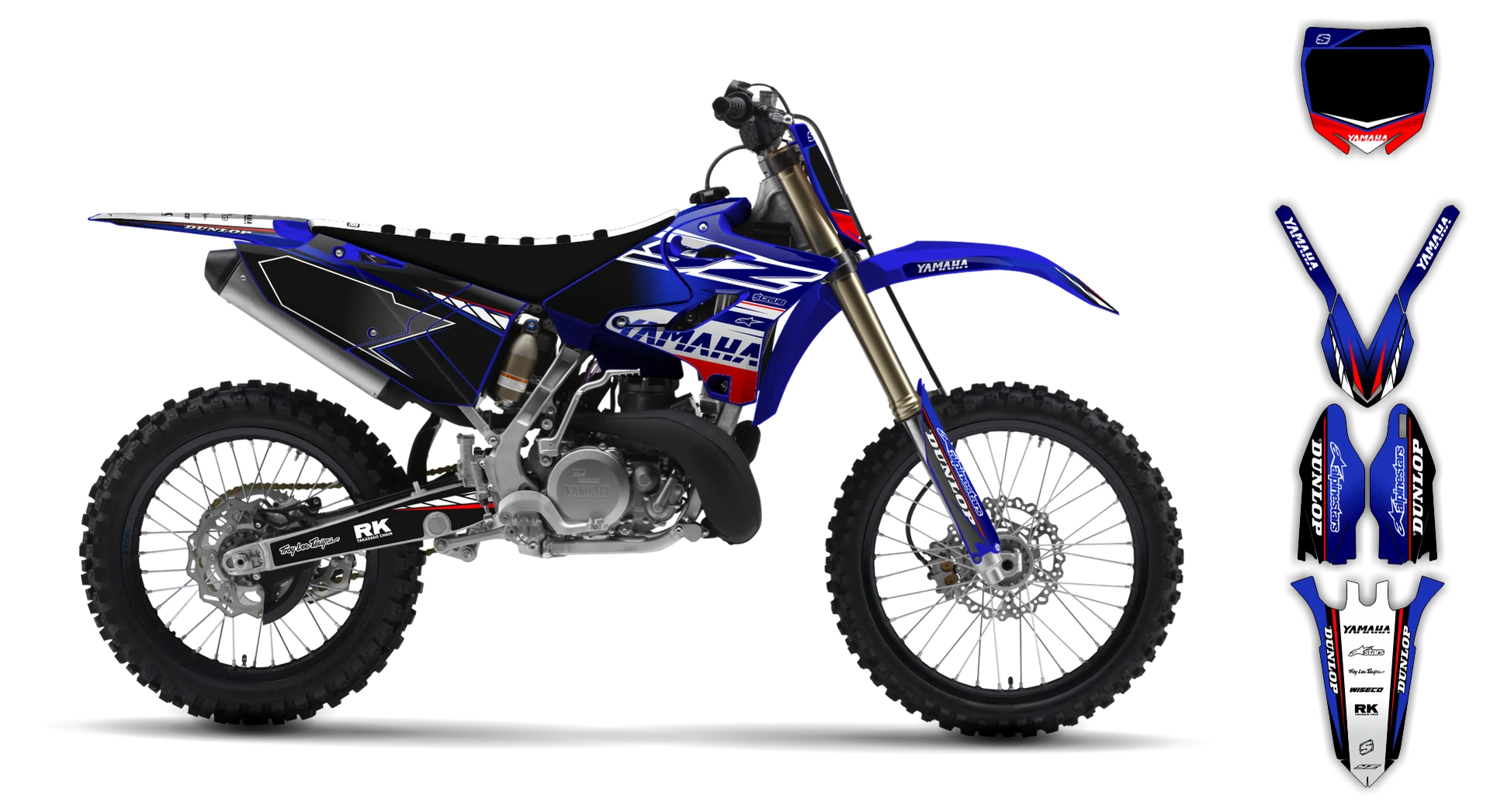 Graphics Kit - Yamaha - YZ 125-250 Revolution - 2005-2007 - Boognish - LE