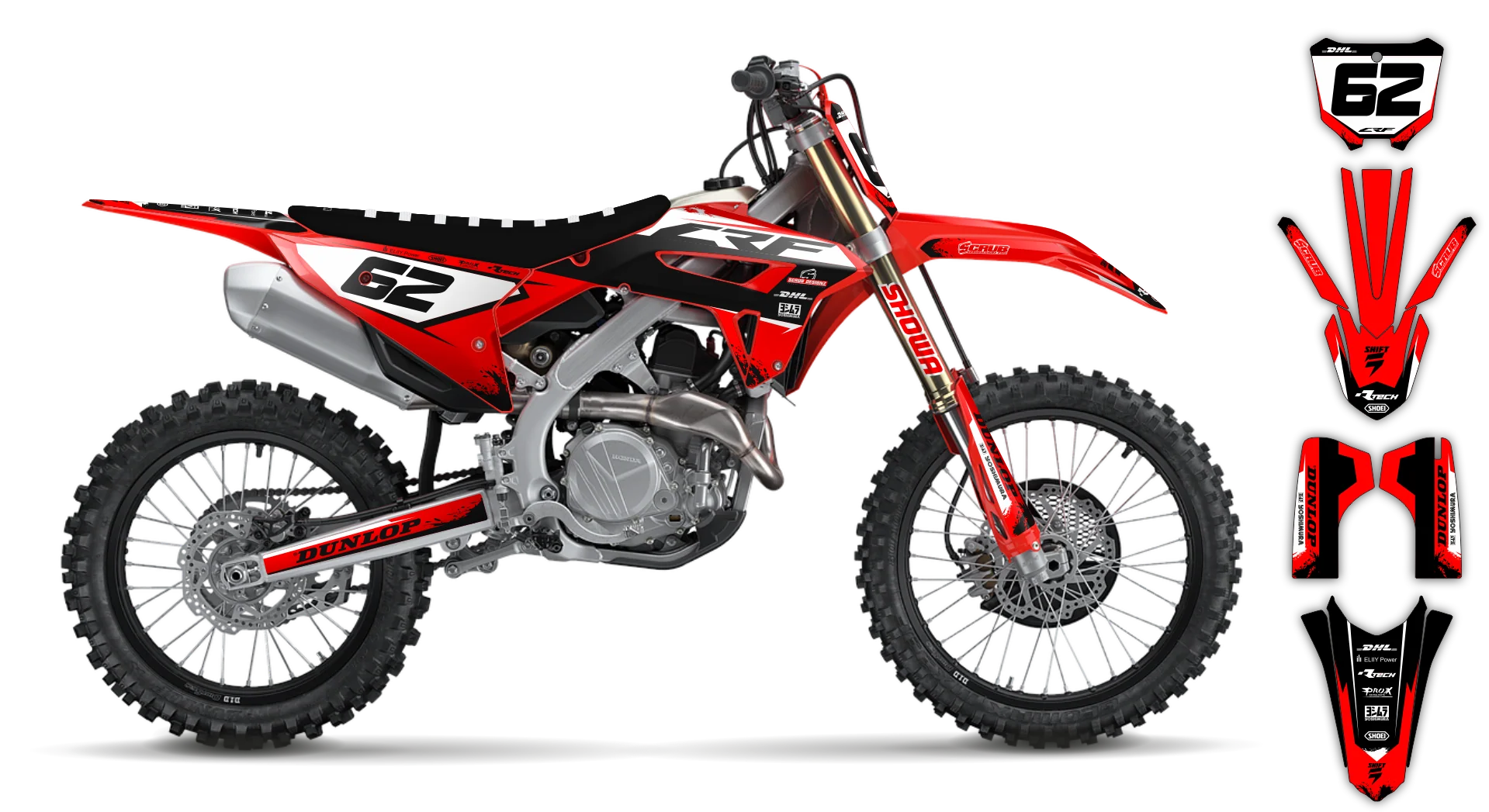 Graphics Kit - Honda - CRF 450R - 2022-2024 Restyle - Esh - R1