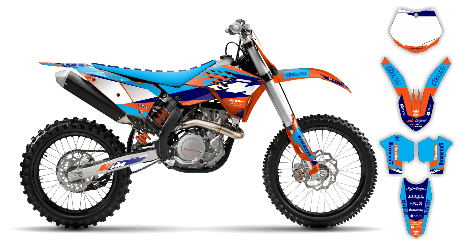 Graphics Kit - KTM - SX SX-F / XC XC-F - 2007-2010 - K15 - R3